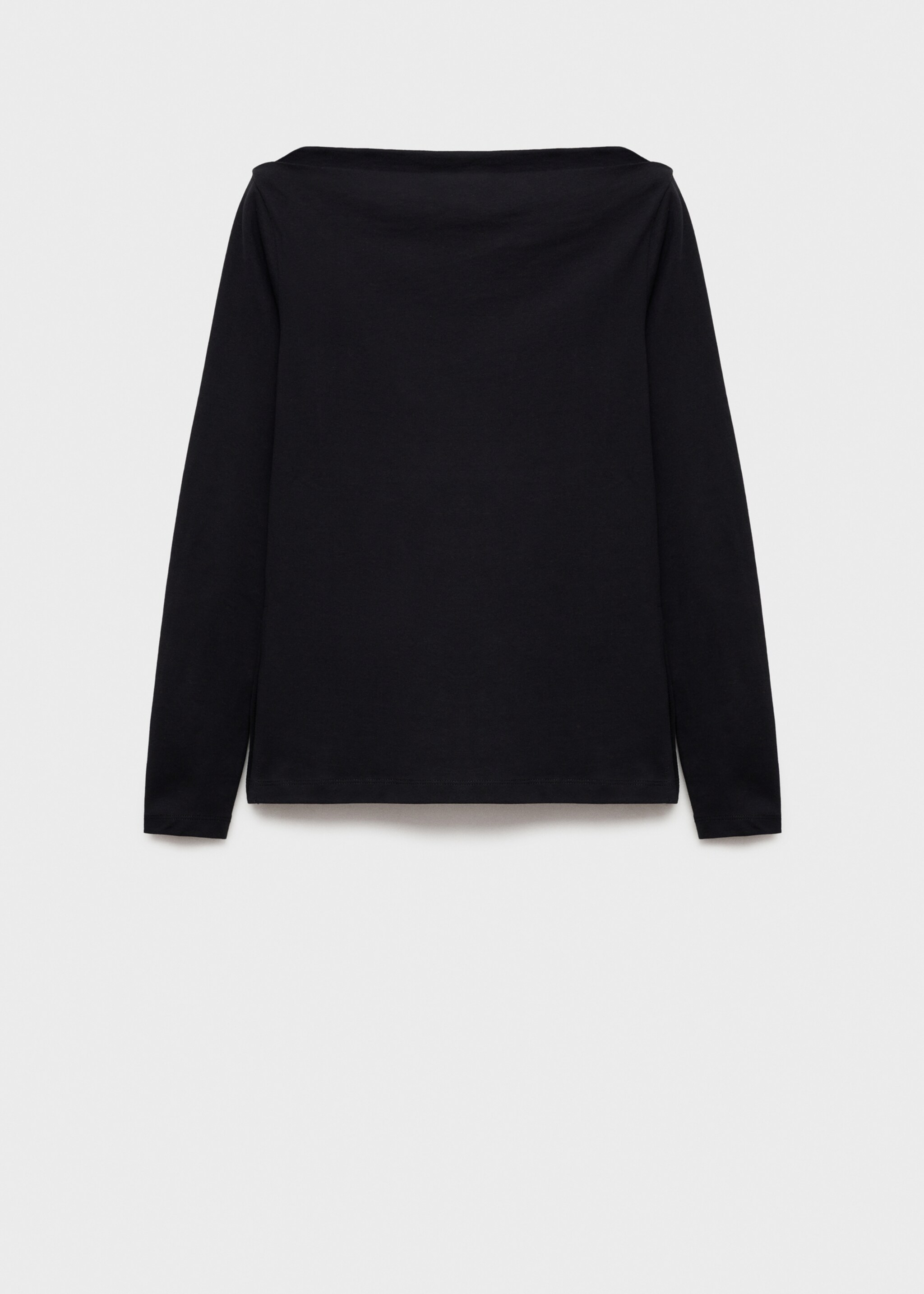 T-shirt with gathered details - Article without model, Black. Ref: 77084066-00.