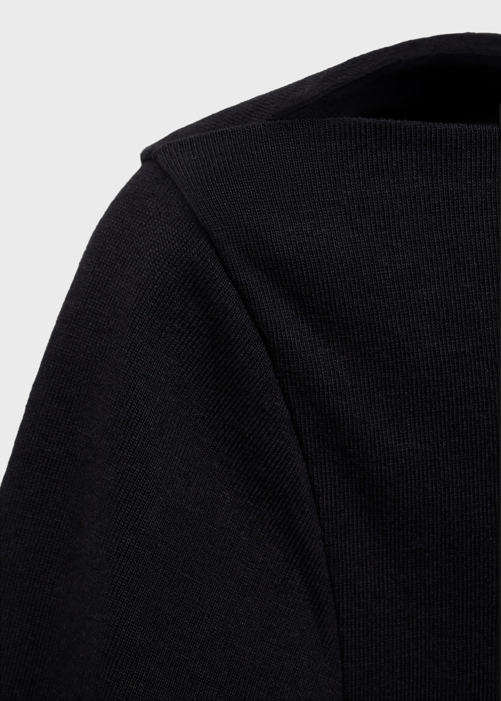 T-shirt with gathered details - Details of the article 8, Black. Ref: 77084066-00.