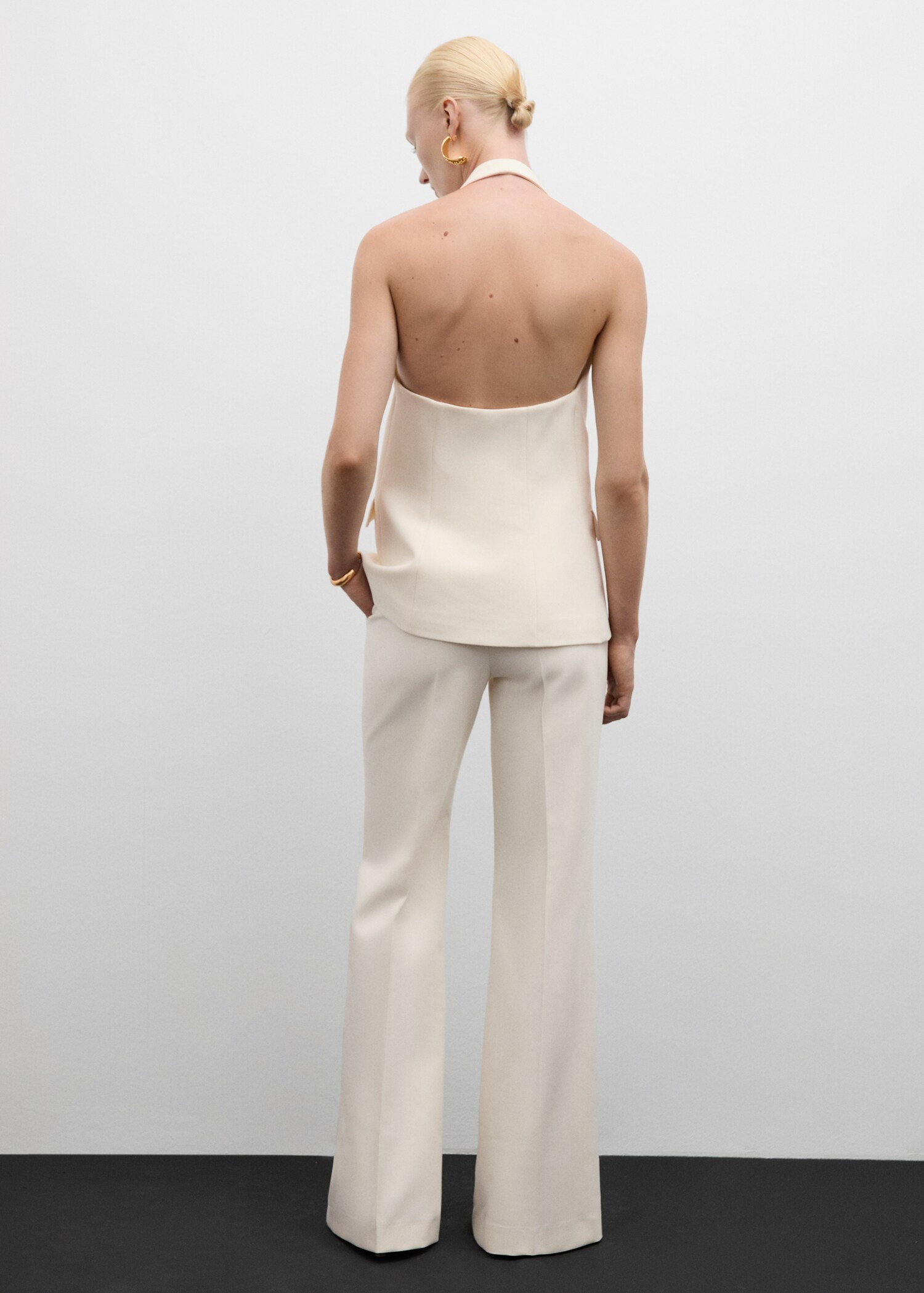 Flared suit trousers - Reverse of the article
