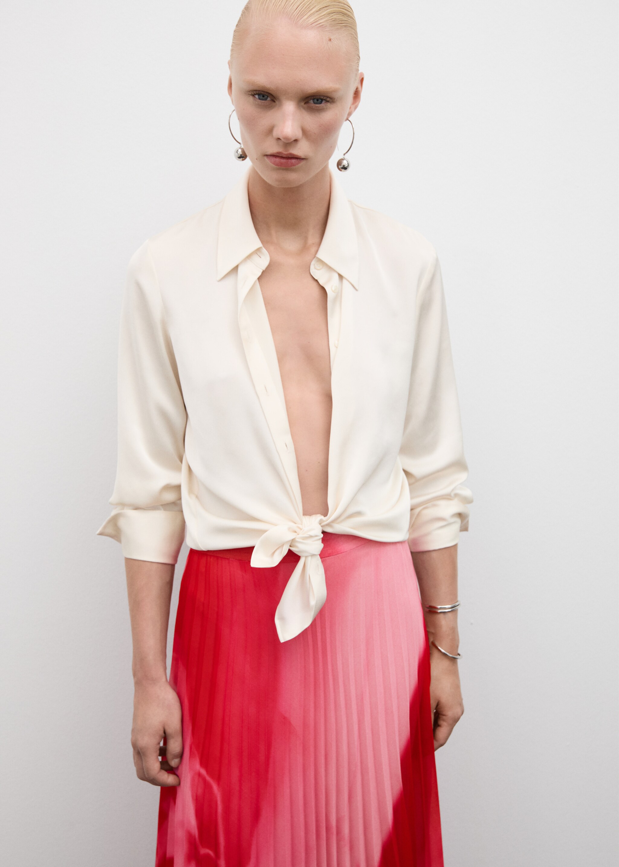 Printed pleated skirt - Details of the article 1