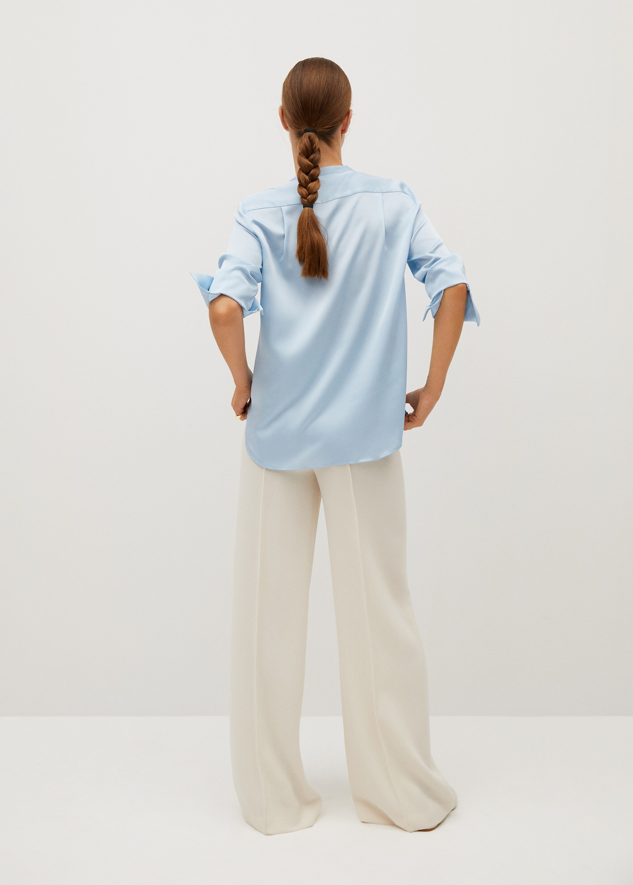 Satin finish flowy shirt - Reverse of the article