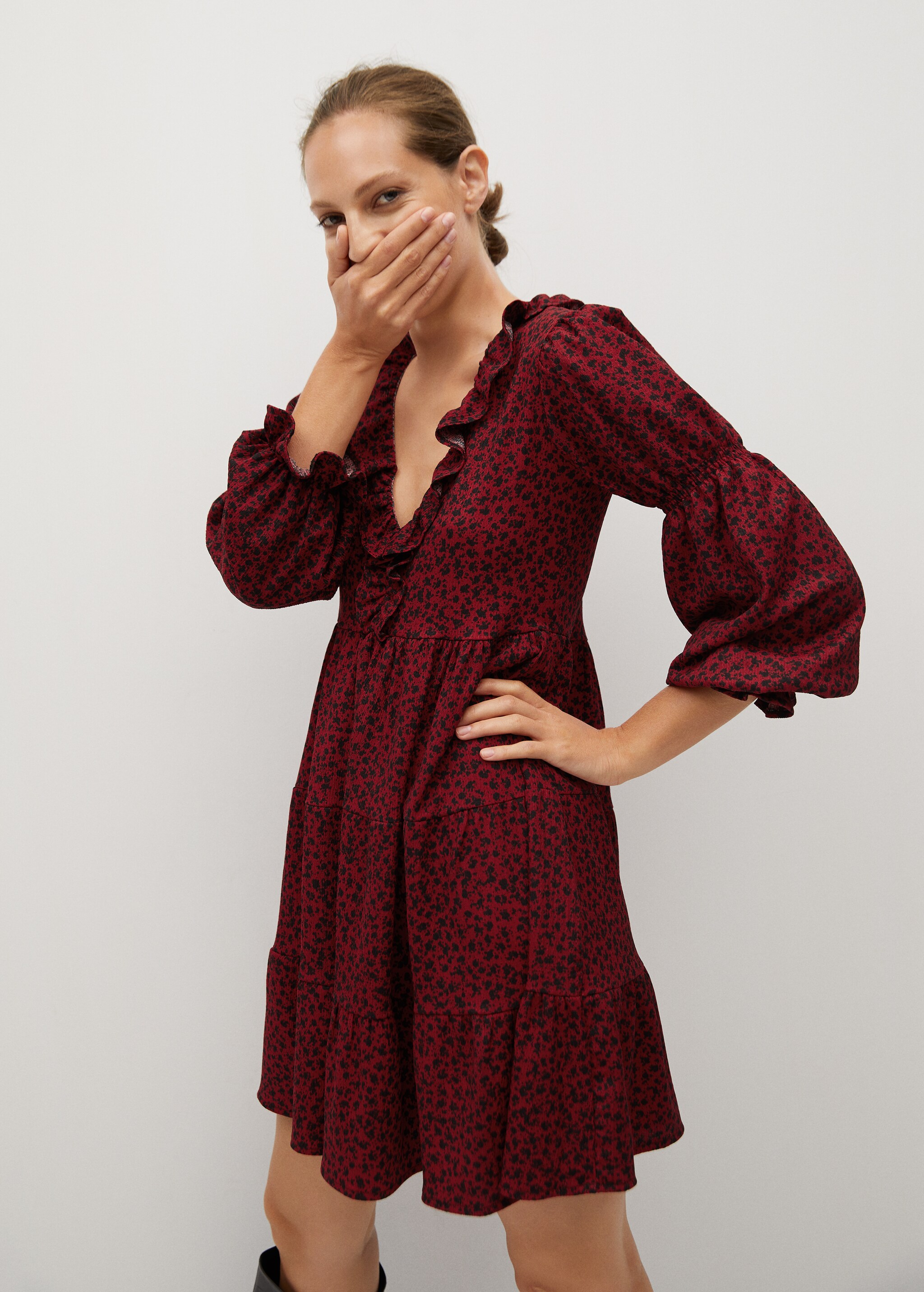 Ruched sleeve dress - Medium plane