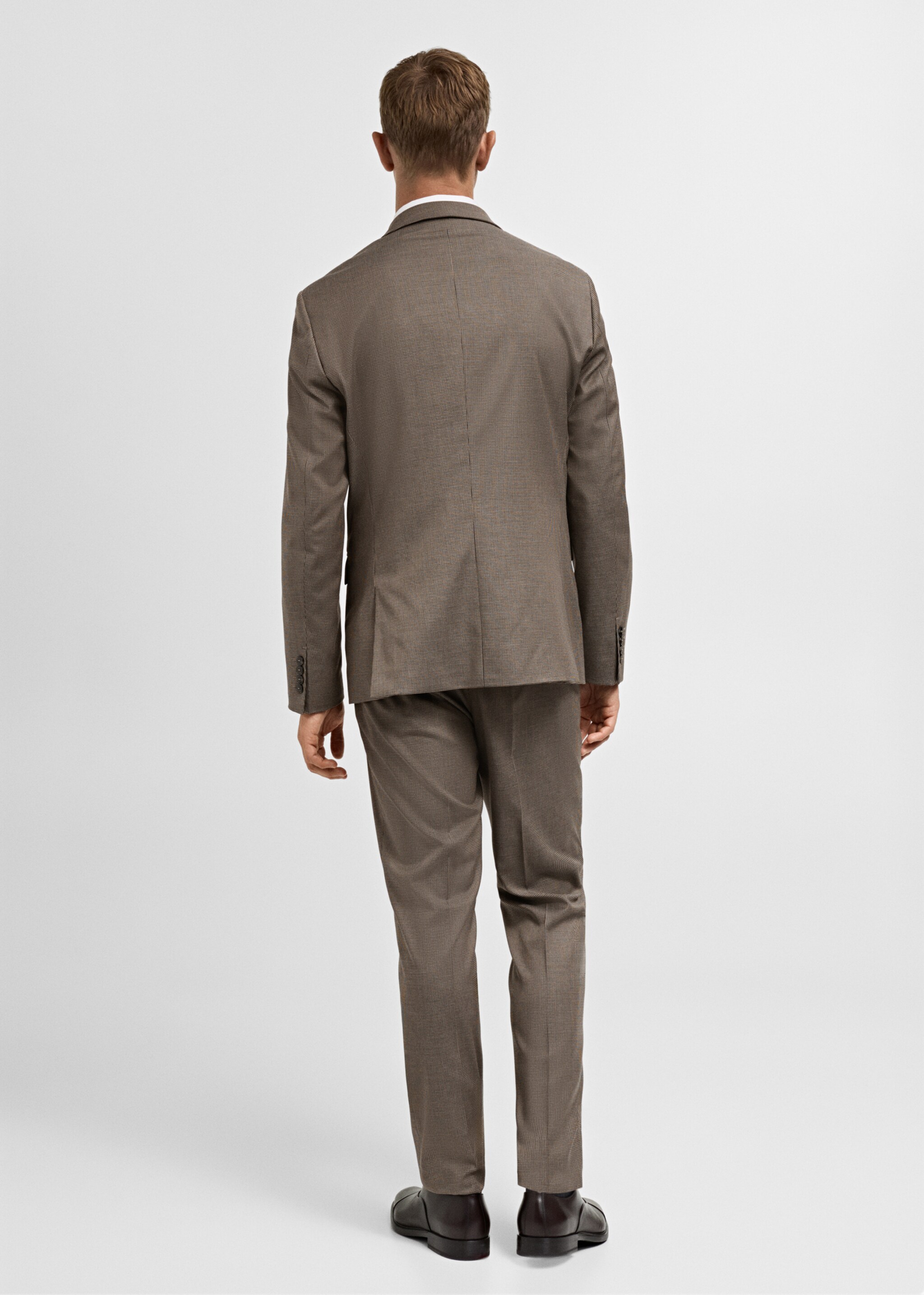 100% merino wool sweater with zip-up collar - Reverse of the article, Beige. Ref: 77084438-00.