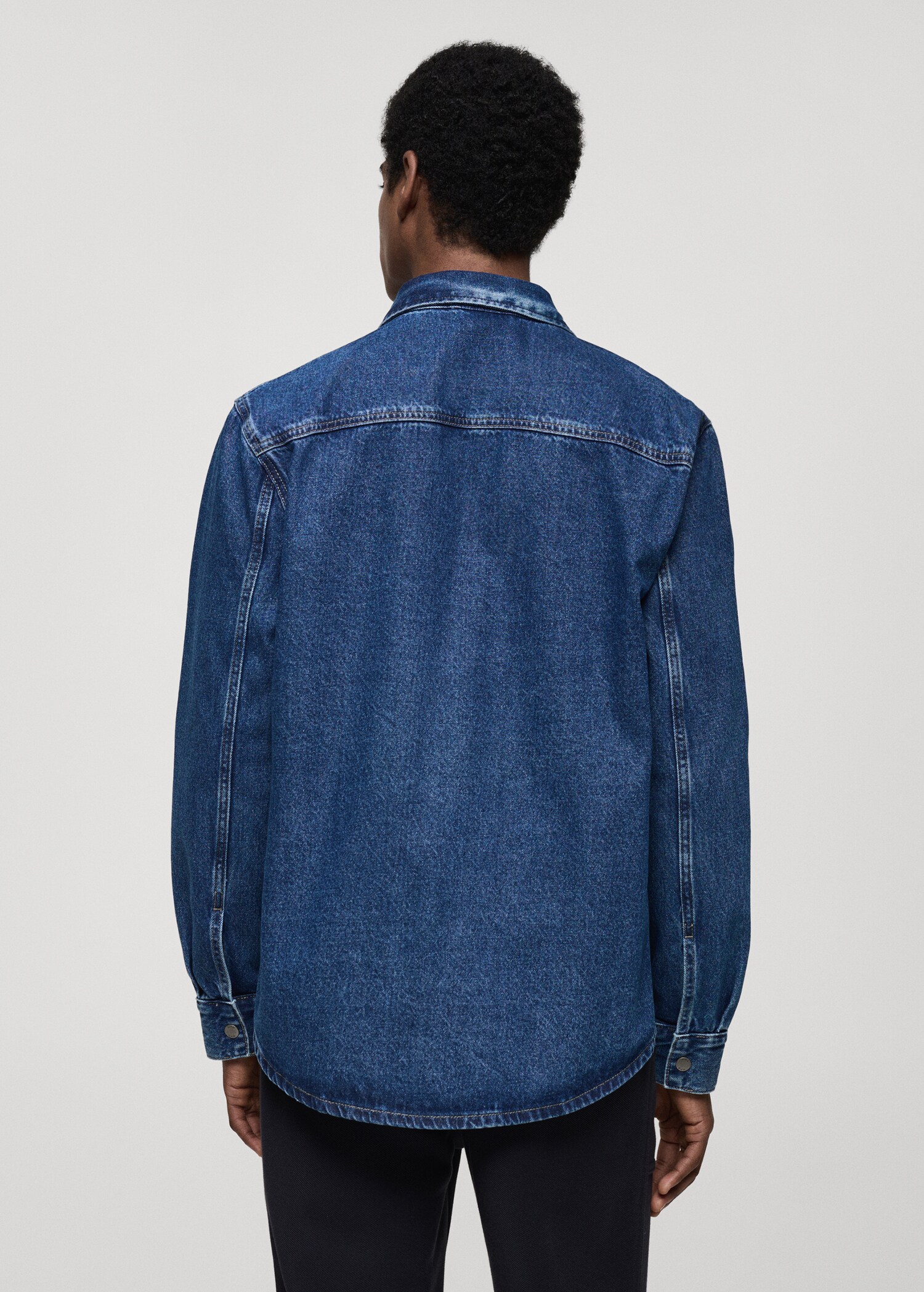 Denim overjasje met zak - Achterkant van het artikel