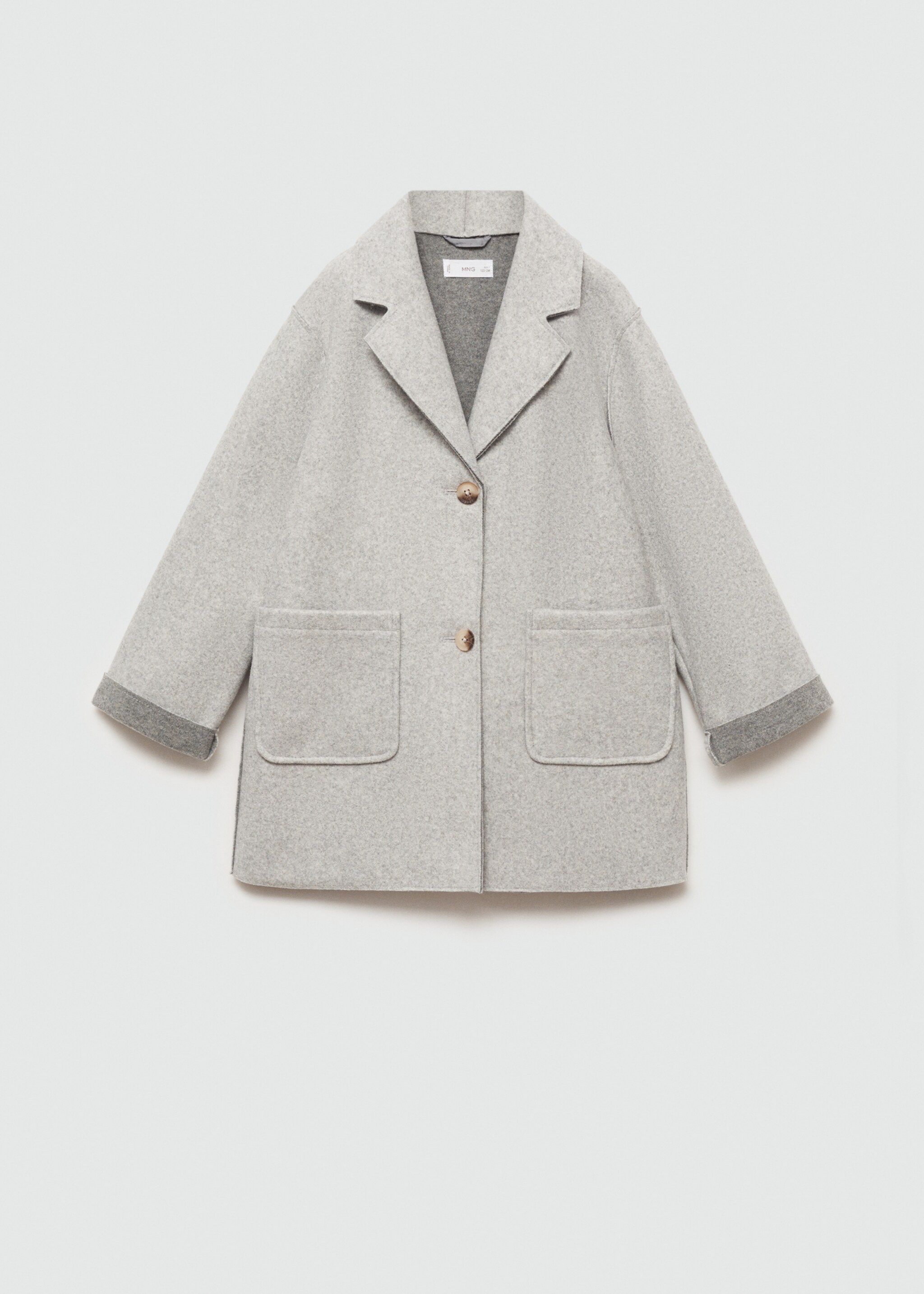 Manteau drap de laine poches - Article sans modèle, Gris. Ref: 77084440-00.