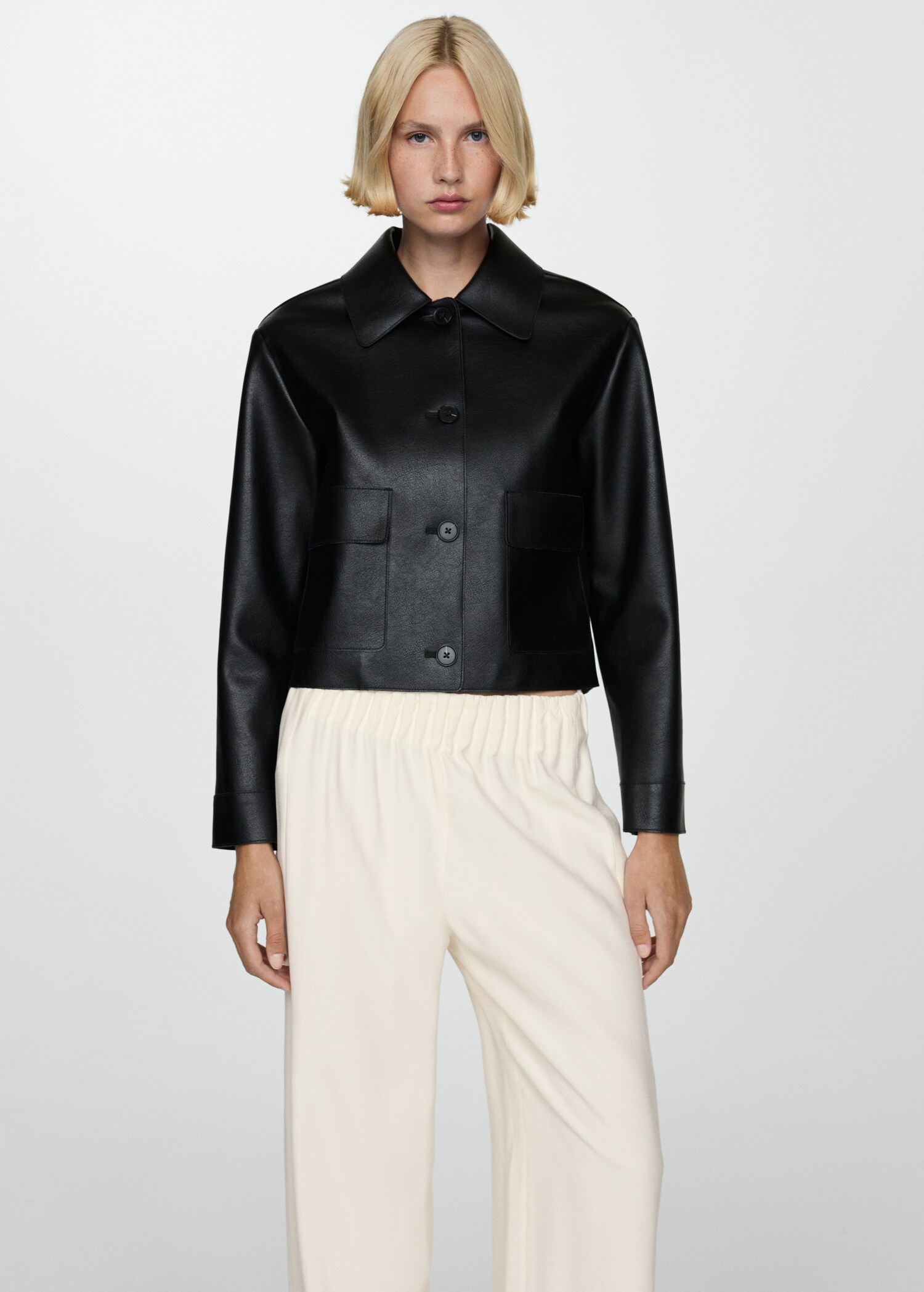 Wideleg trousers with elastic waist - Details of the article 1