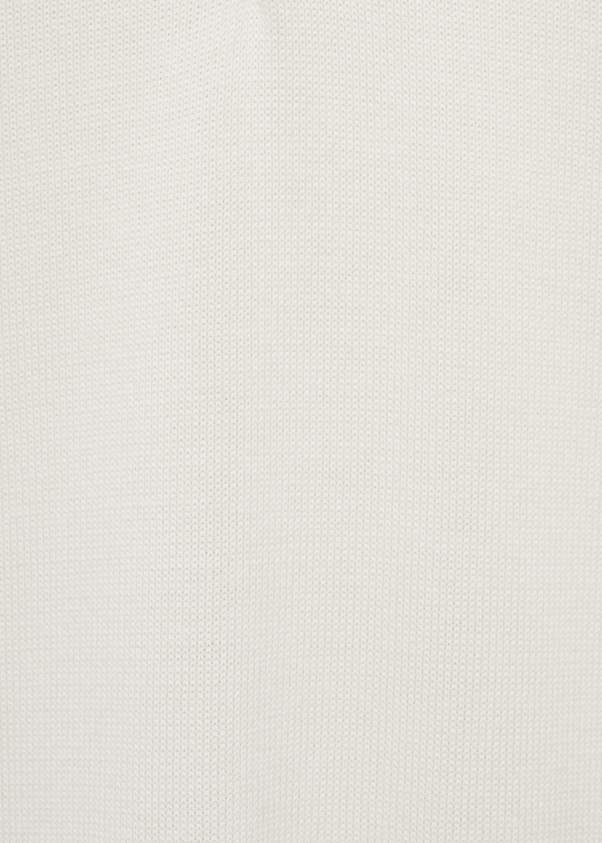 Feinstrick-Poloshirt aus Baumwolle - Detail des Artikels 0, Cremeweiß. Ref: 77084443-00.