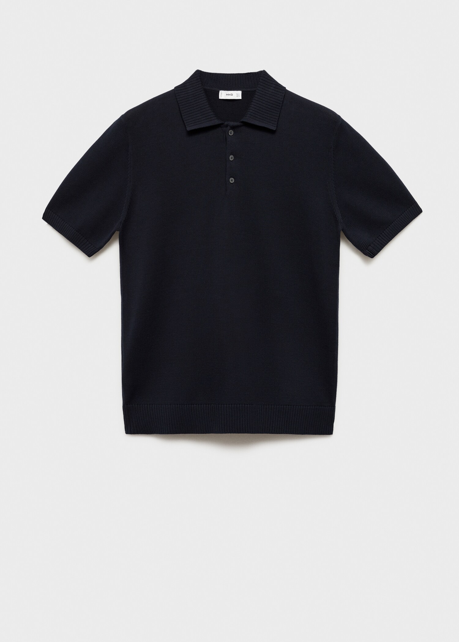 Fine-knit cotton polo shirt - Article without model