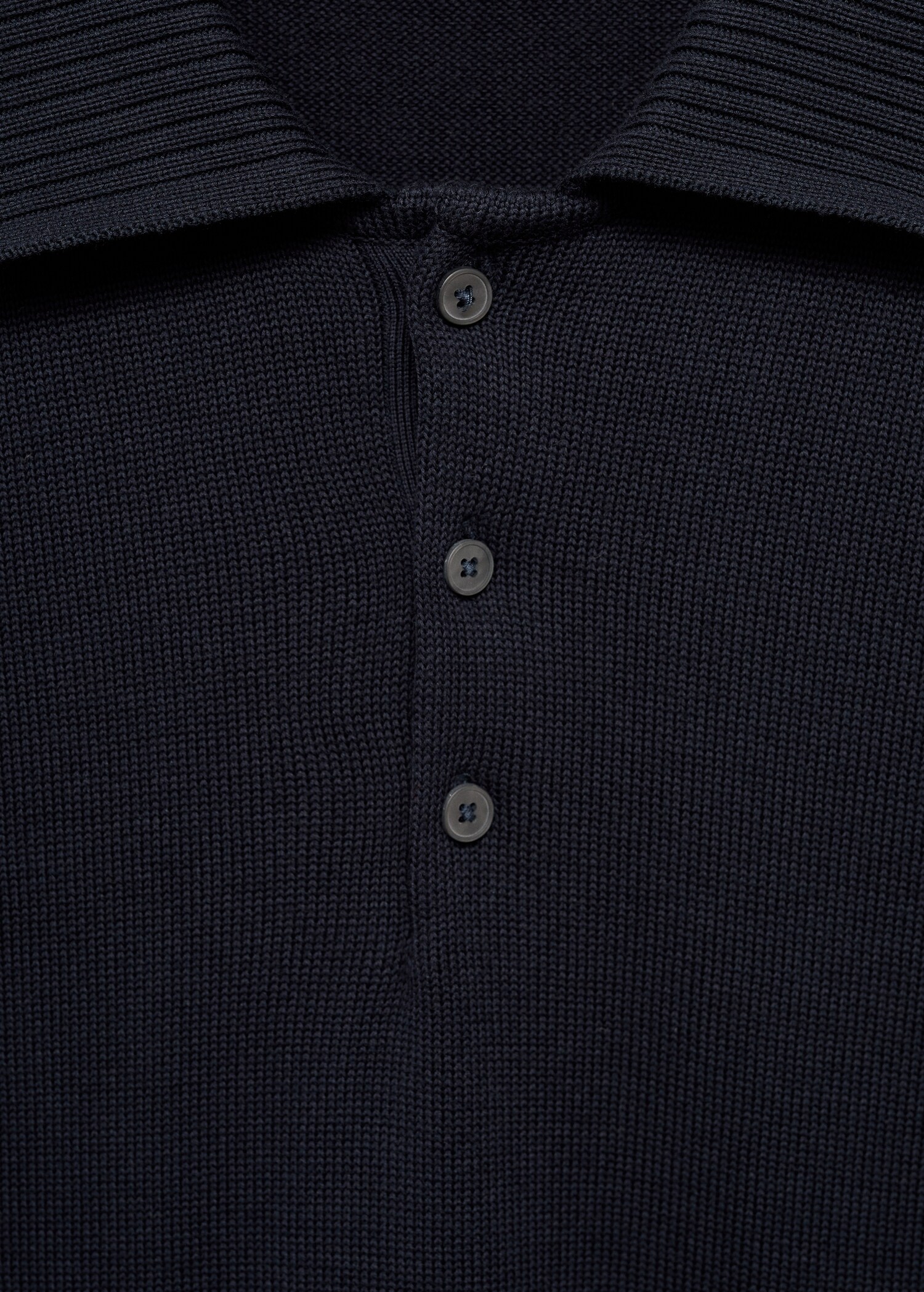Fine-knit cotton polo shirt - Details of the article 8