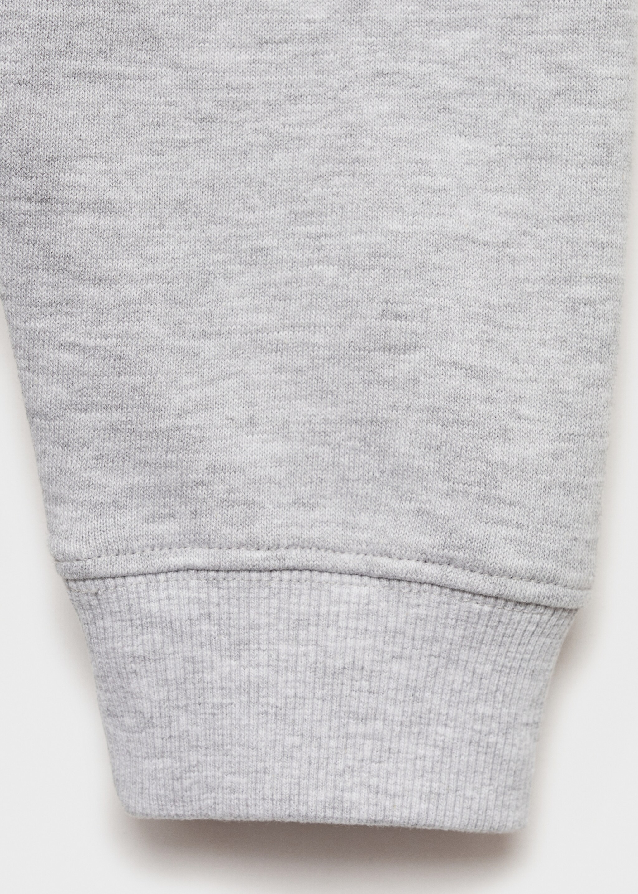 Embroidered detail cotton sweatshirt - Details of the article 0, Light Heather Grey. Ref: 77084447-00.
