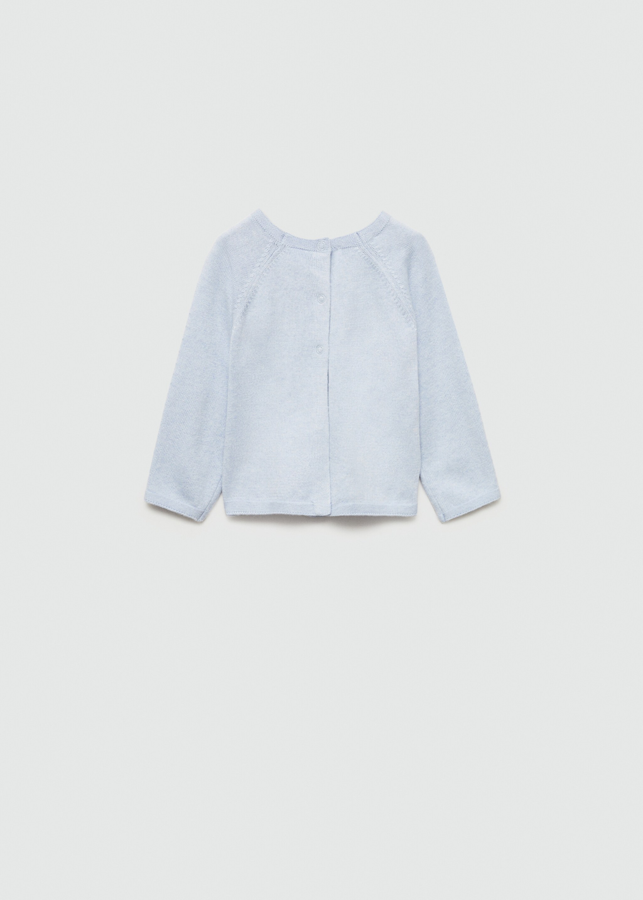 Knit sweater - Reverse of the article, Sky Blue. Ref: 77084449-00.