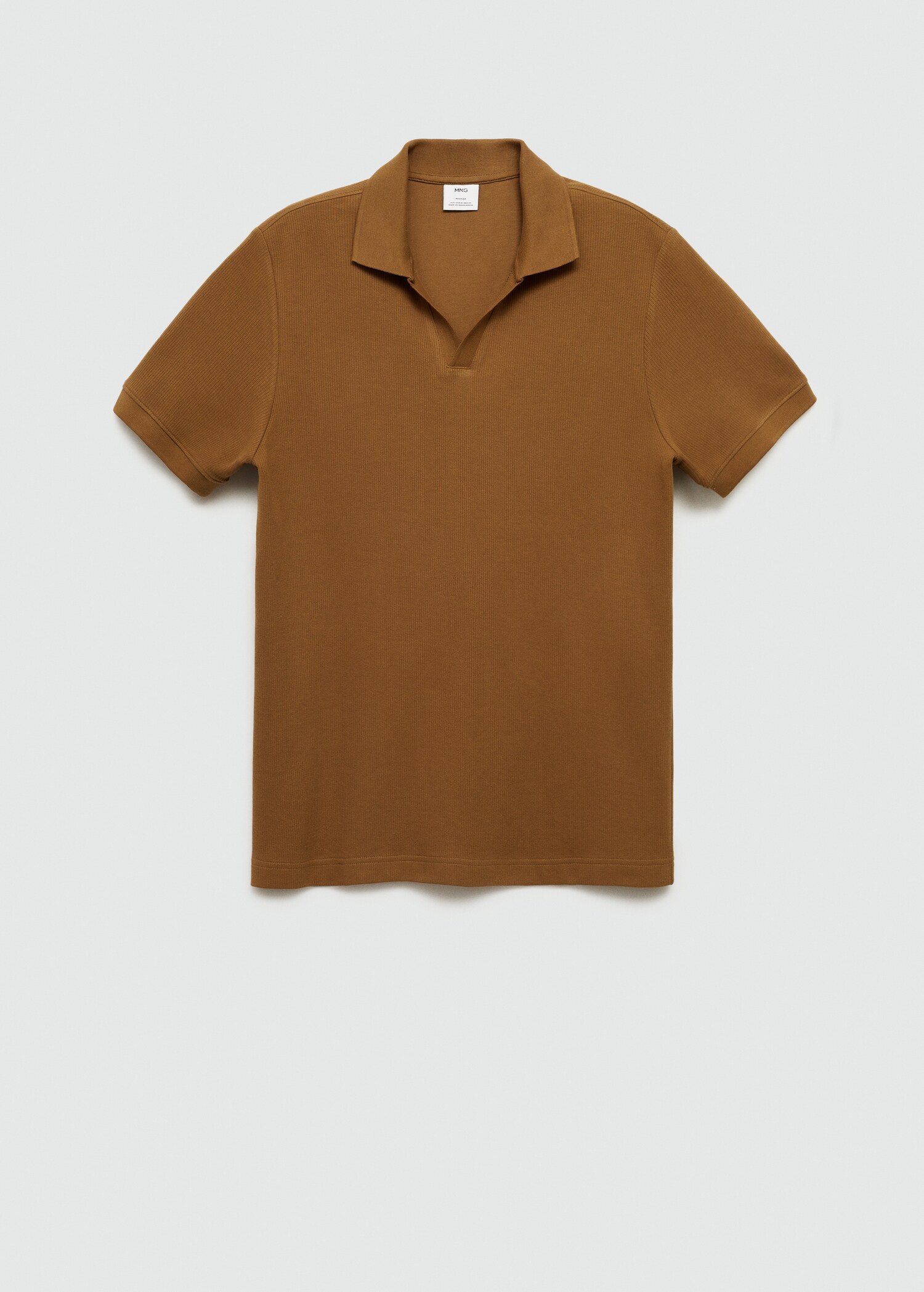 Feinstrick-Poloshirt mit Rippmuster - Artikel ohne Model