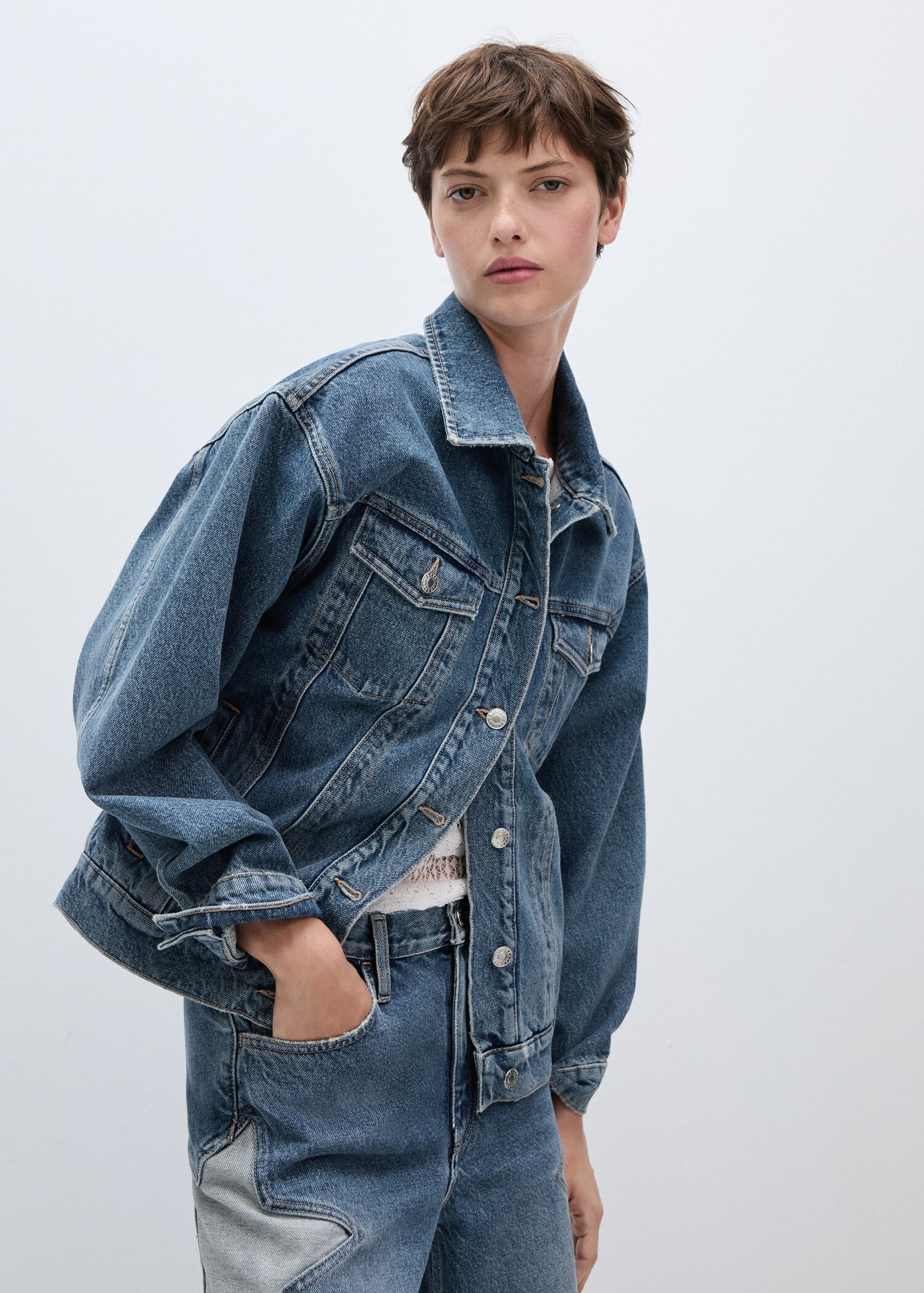 Star denim jacket - Medium plane