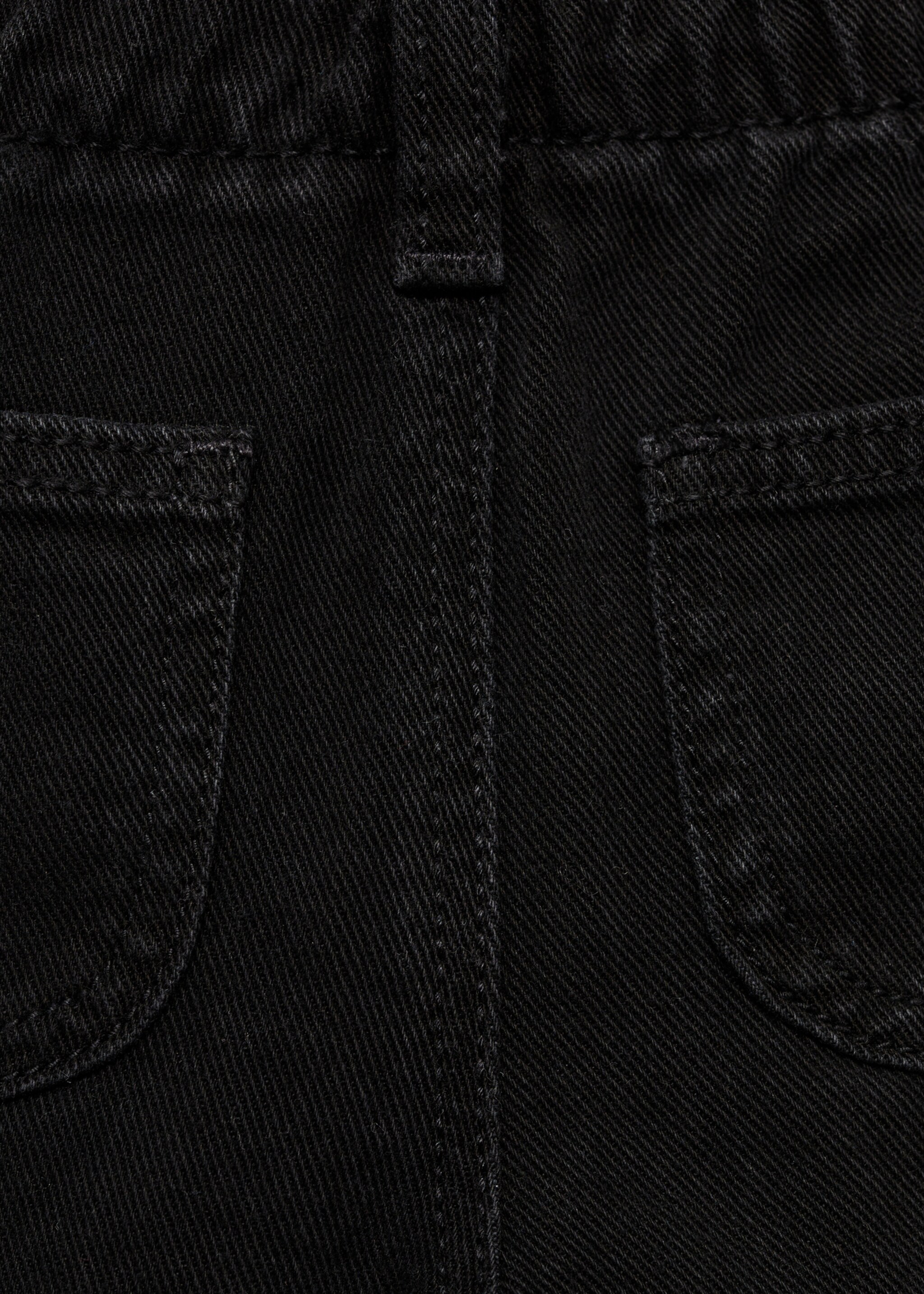 Paperbag-Jeans - Detail des Artikels 0, Black denim. Ref: 77084757-00.