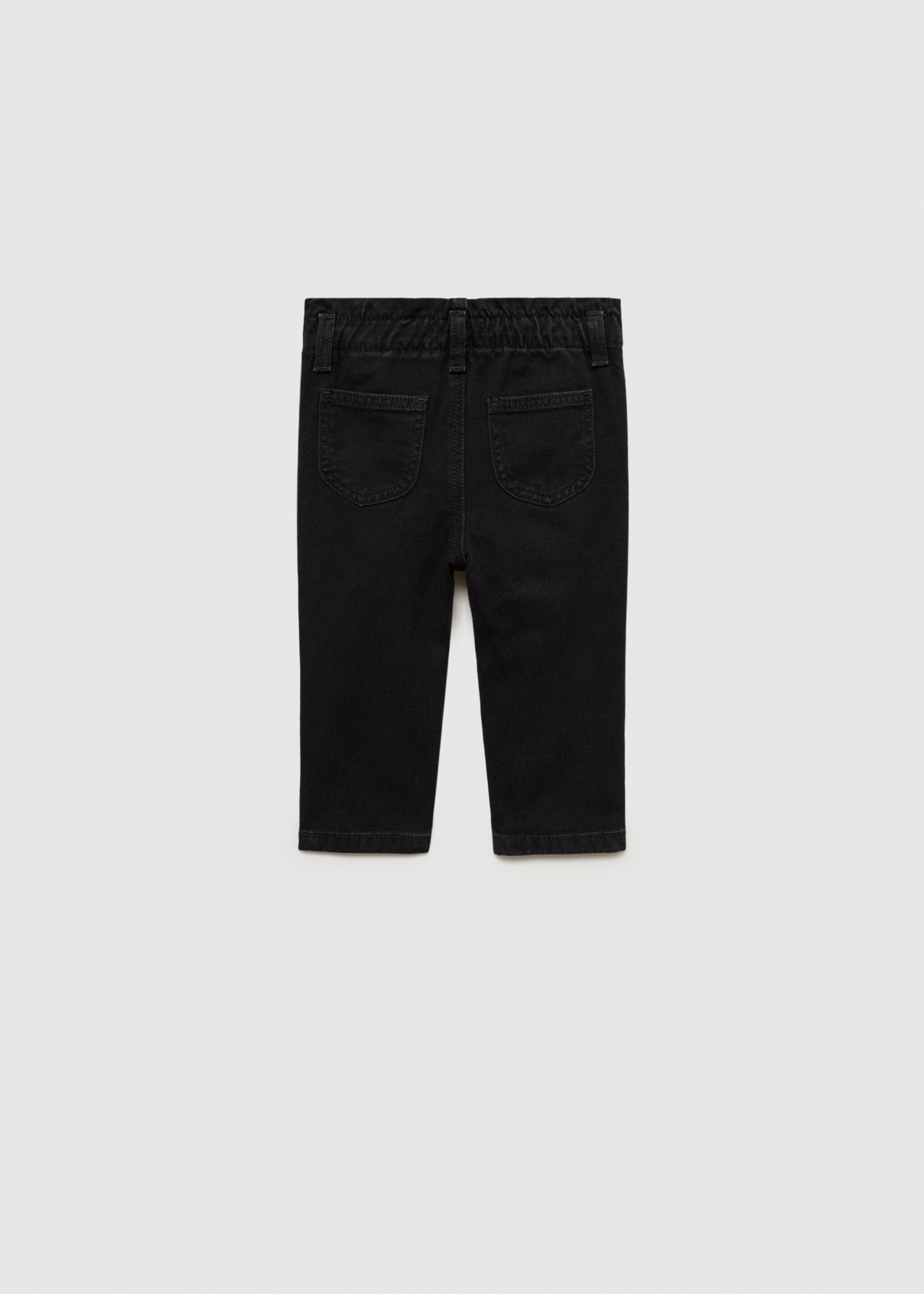 Paperbag-Jeans - Rückseite des Artikels, Black denim. Ref: 77084757-00.