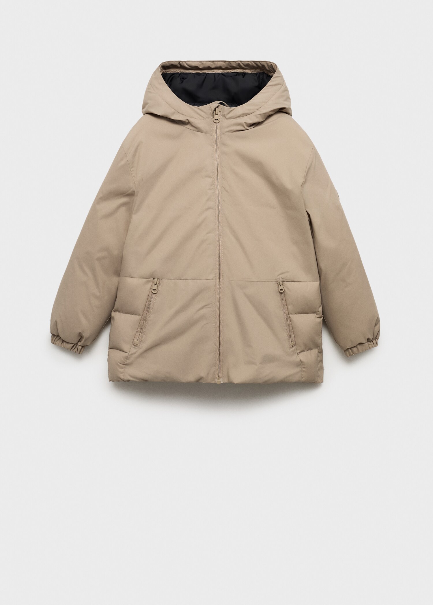 Water-repellent hood puffer coat - Article without model
