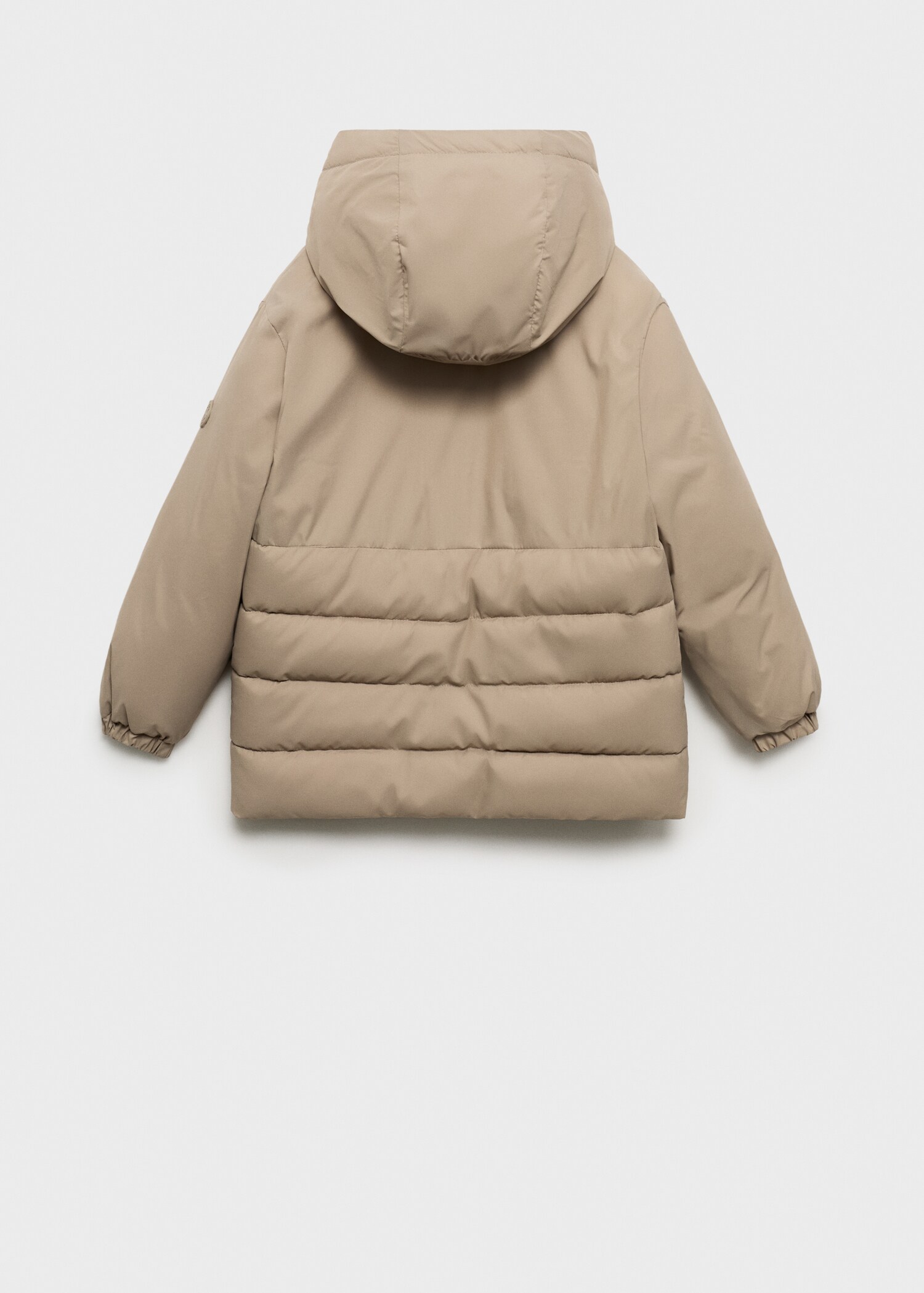 Water-repellent hood puffer coat - Reverse of the article