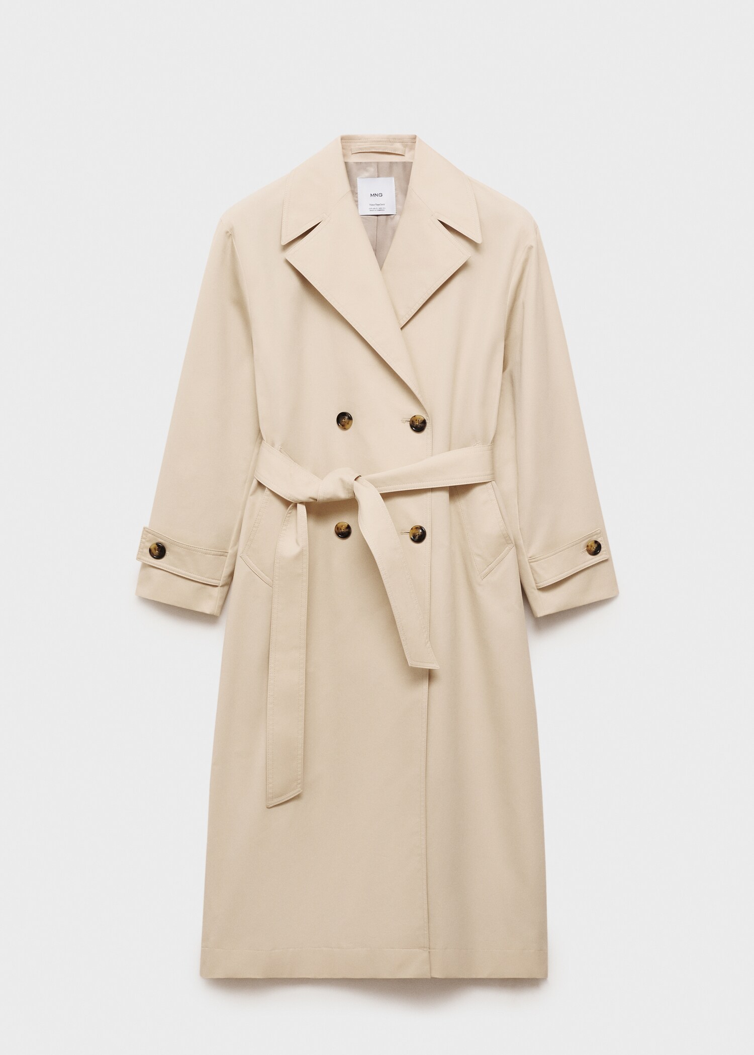 Langer zweireihiger Trenchcoat - Artikel ohne Model