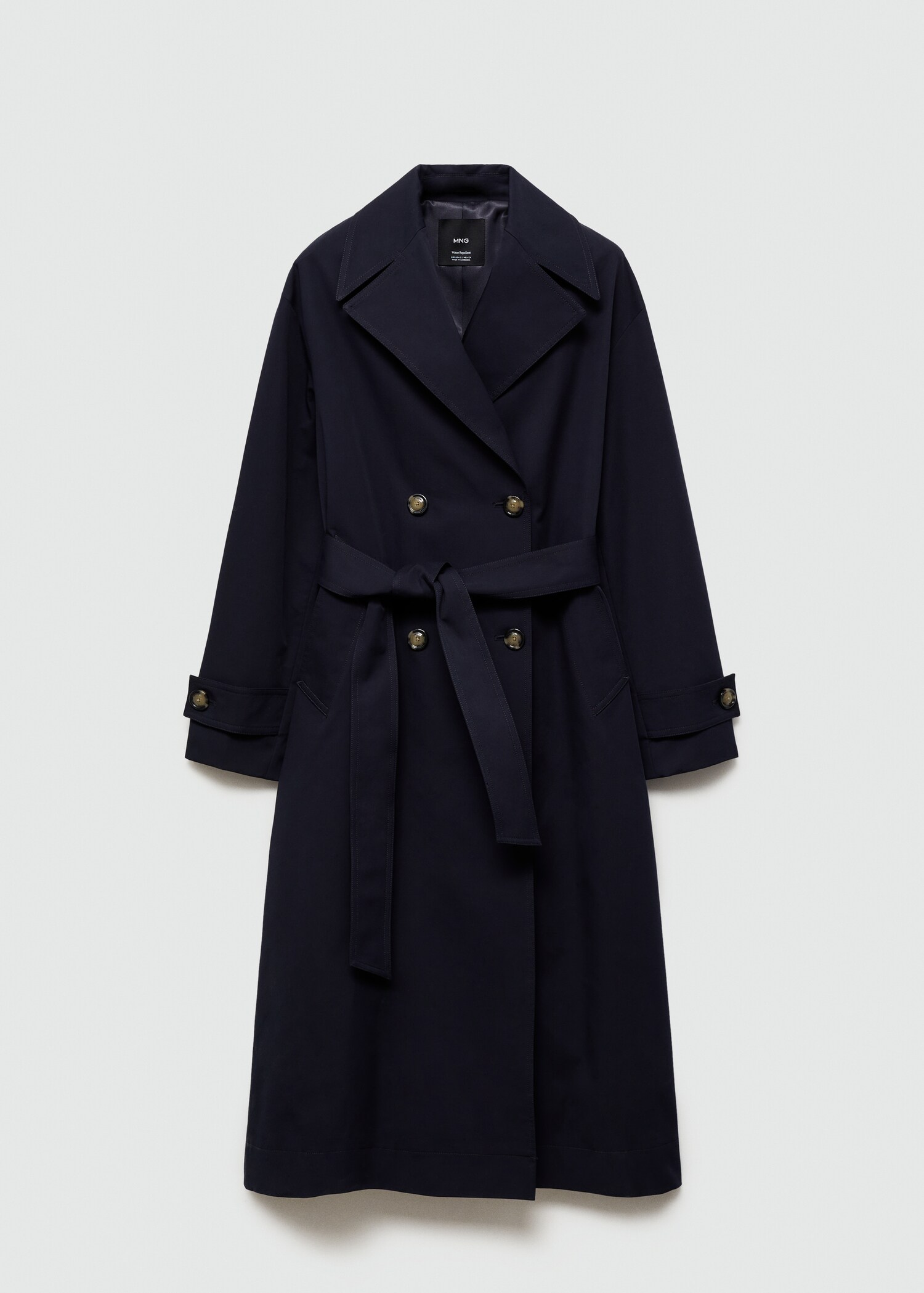 Langer zweireihiger Trenchcoat - Artikel ohne Model