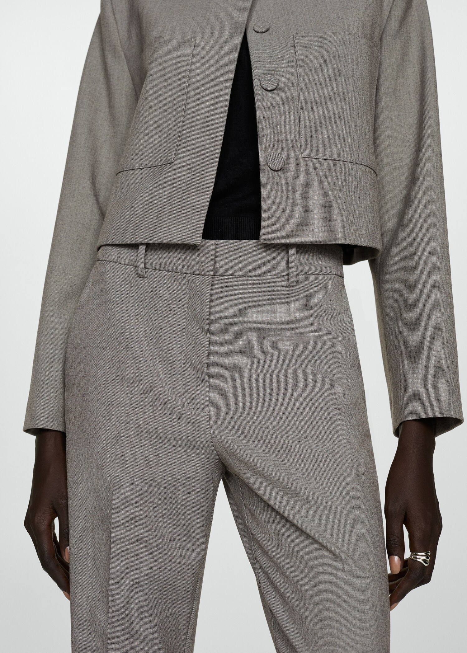 High-waist flared trousers - Details of the article 6