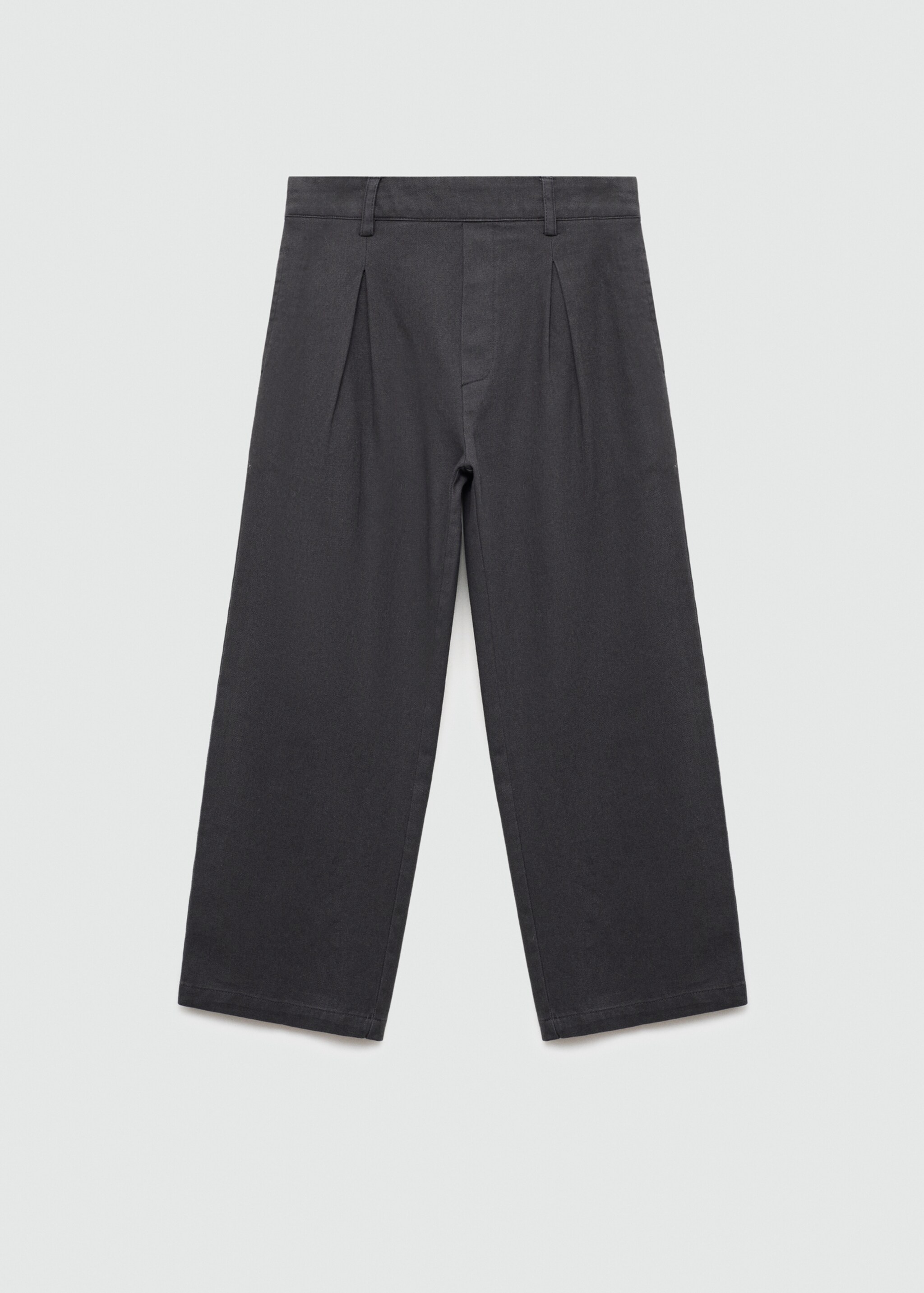 Pleat detail trousers - Article without model, Charcoal. Ref: 77084764-00.