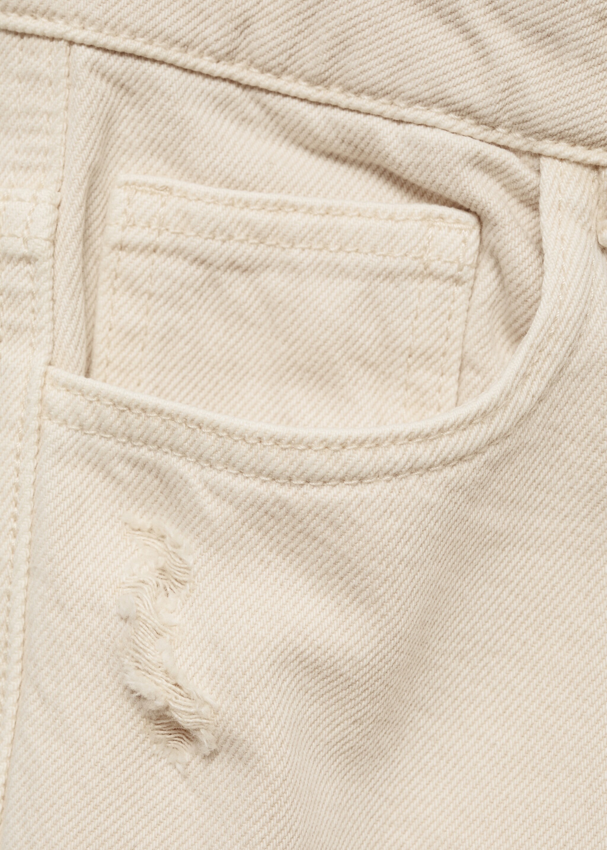Straight-fit jeans met decoratieve scheuren - Detail van het artikel 0