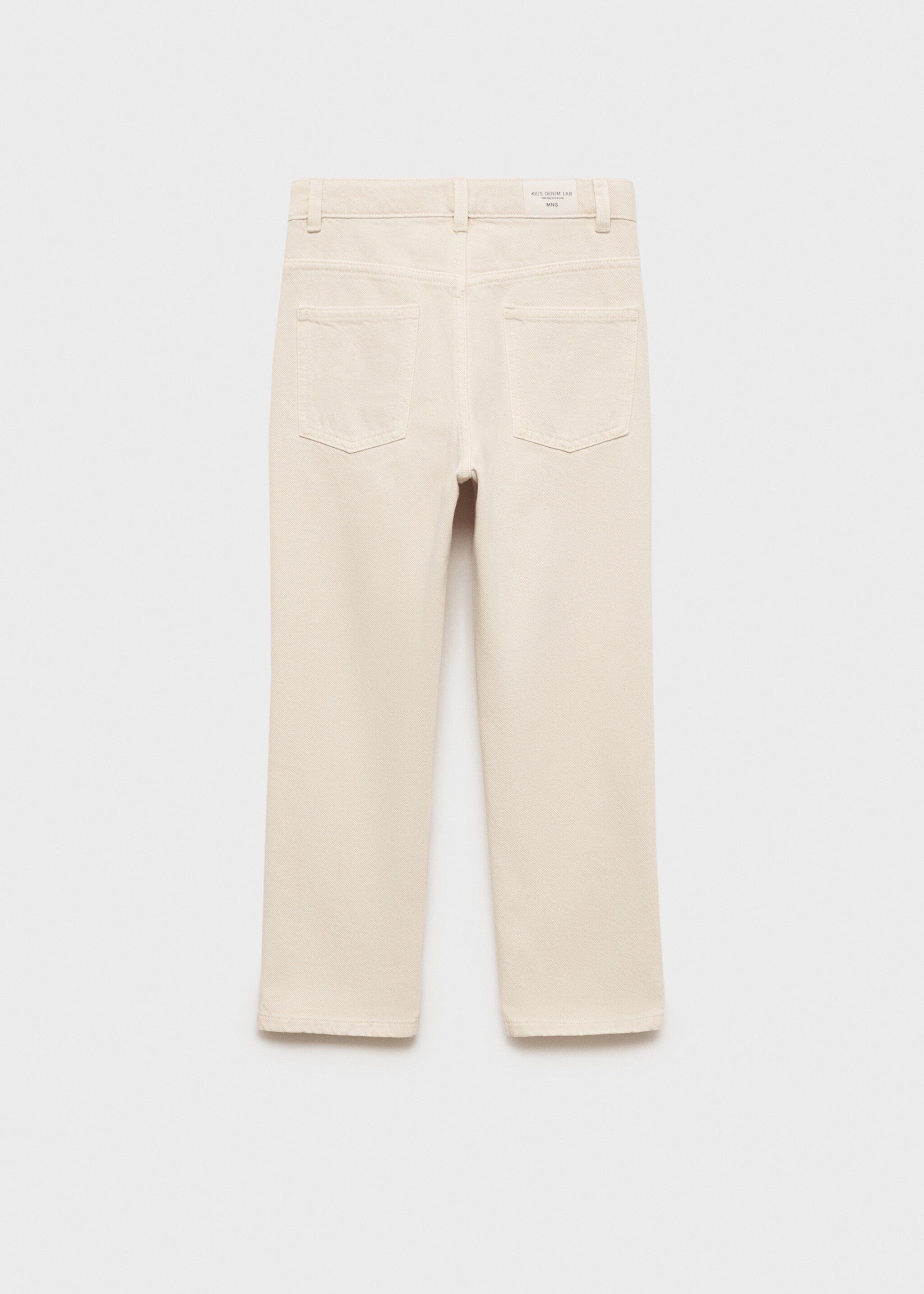 Straight-fit jeans met decoratieve scheuren - Achterkant van het artikel