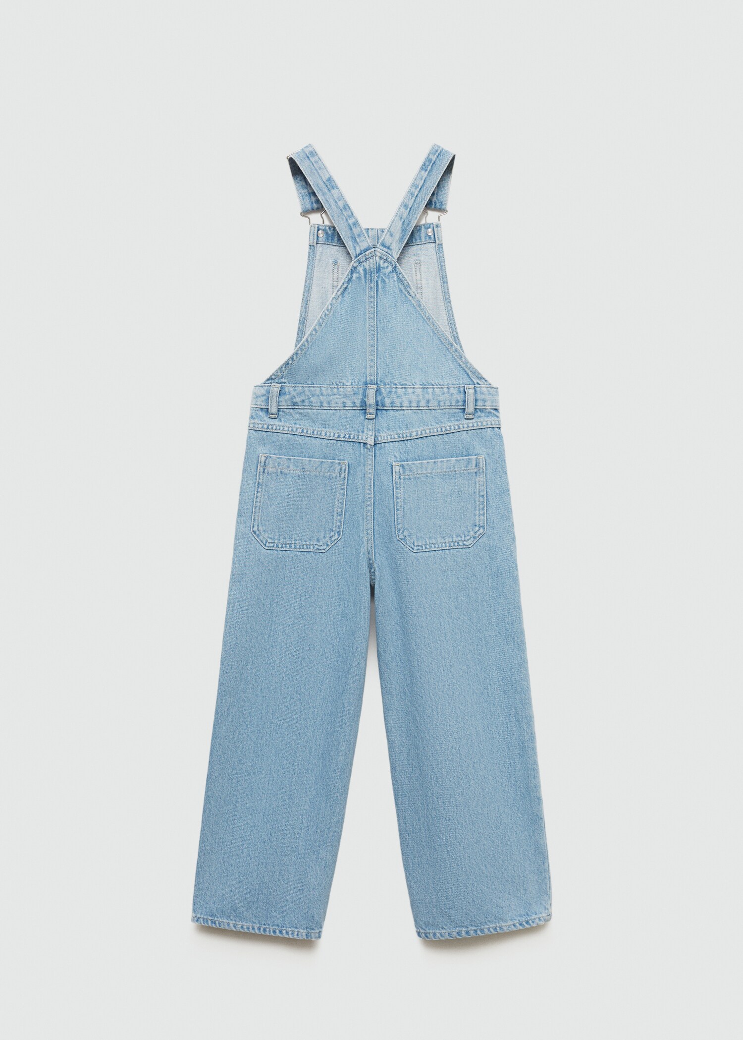 Raka hängselbyxor denim - Artikelns baksida