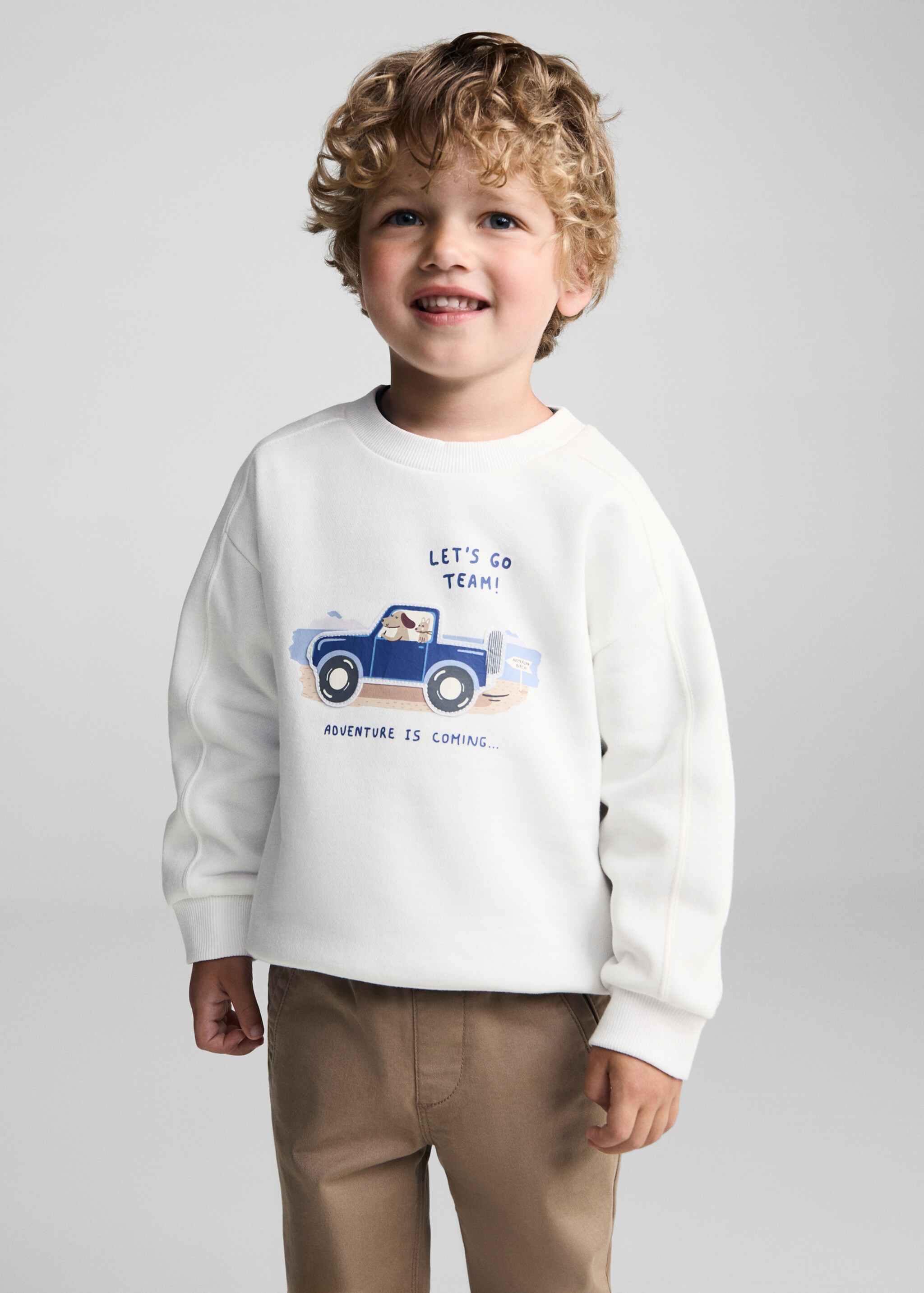 Path print sweatshirt - Medium plane, Off White. Ref: 77084770-00.