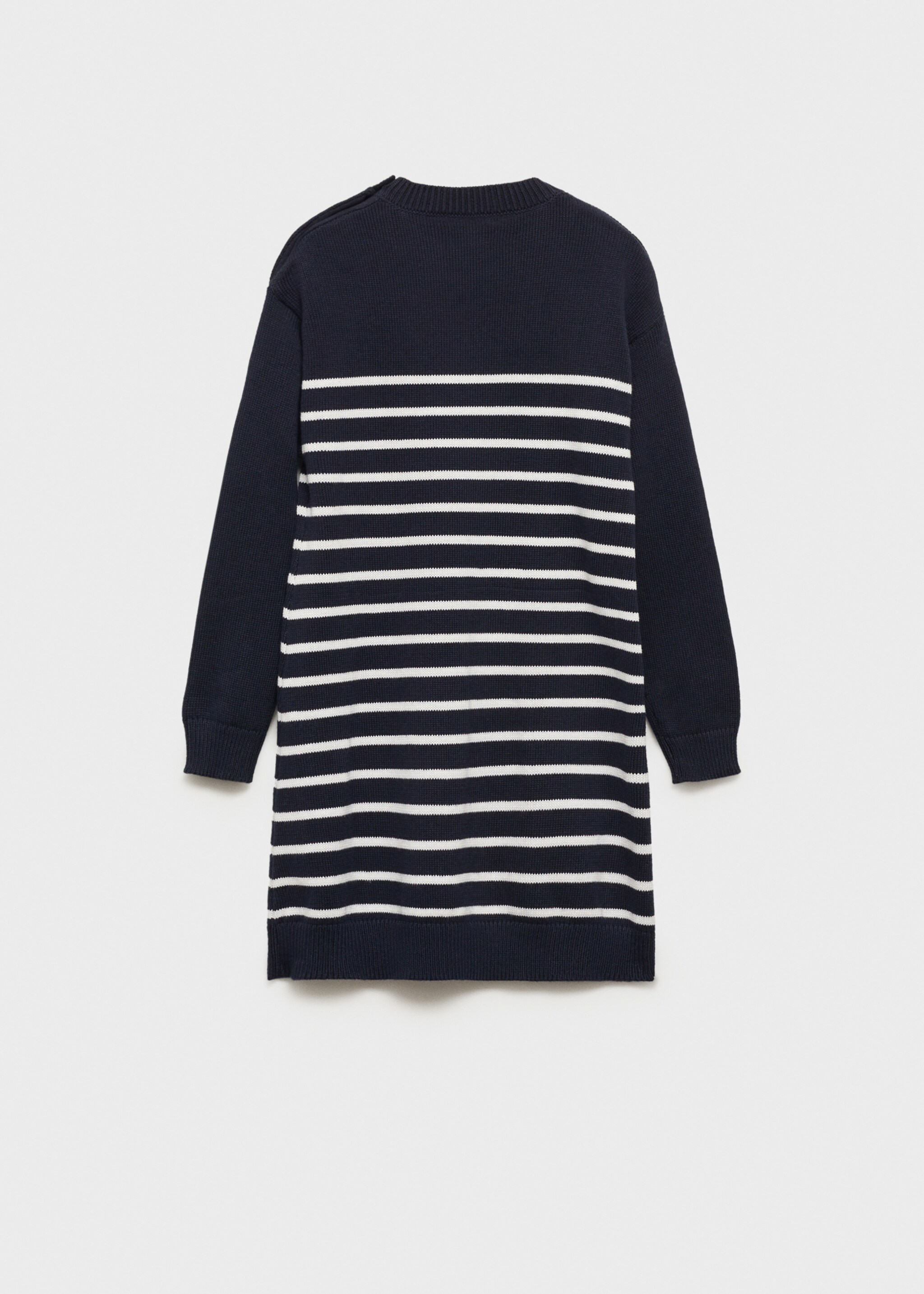 Striped sweater dress - Reverse of the article, Dark Navy. Ref: 77084772-00.