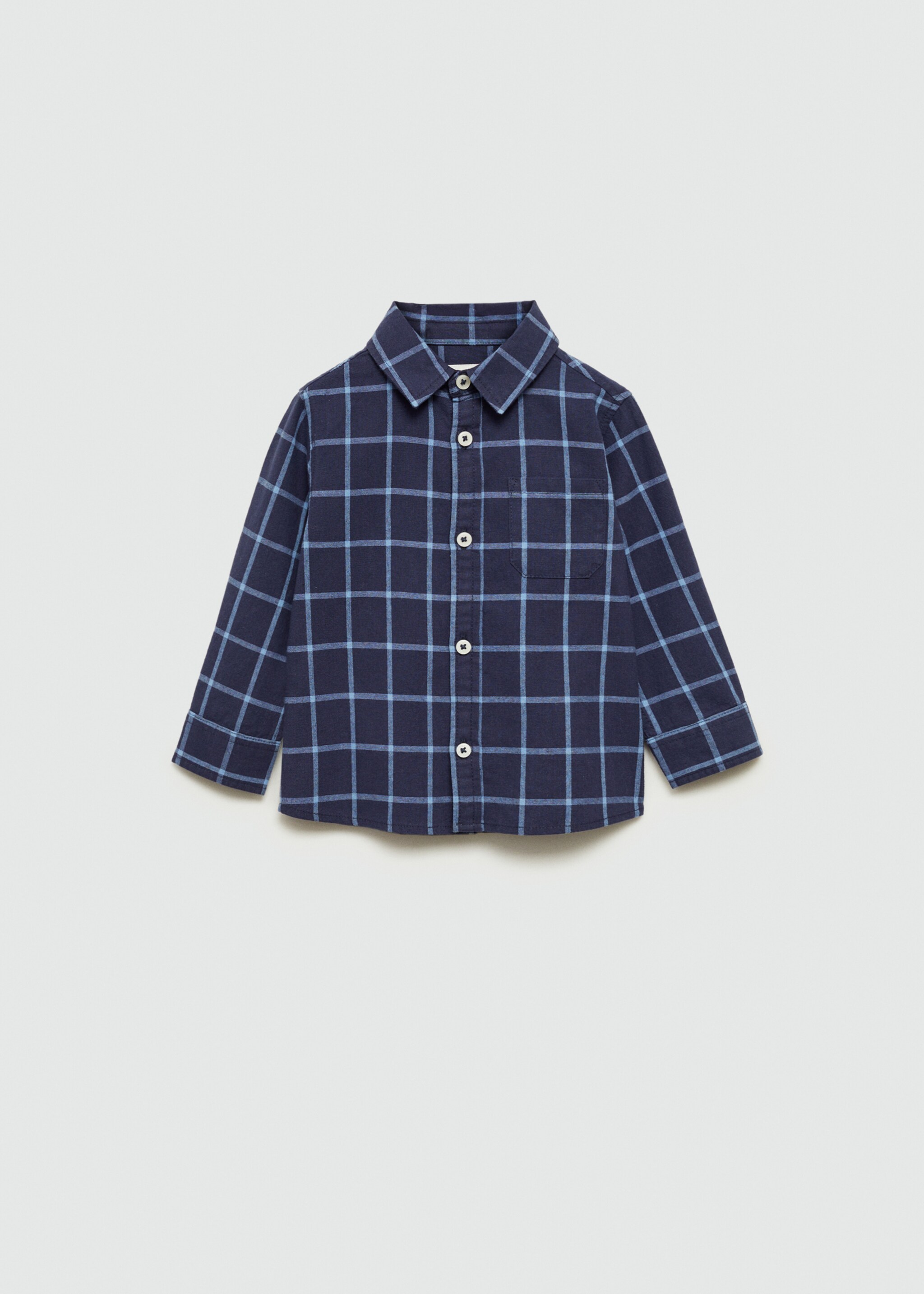 Camisa algodón cuadros - Artículo sin modelo, Azul marino oscuro. Ref: 77084774-00.