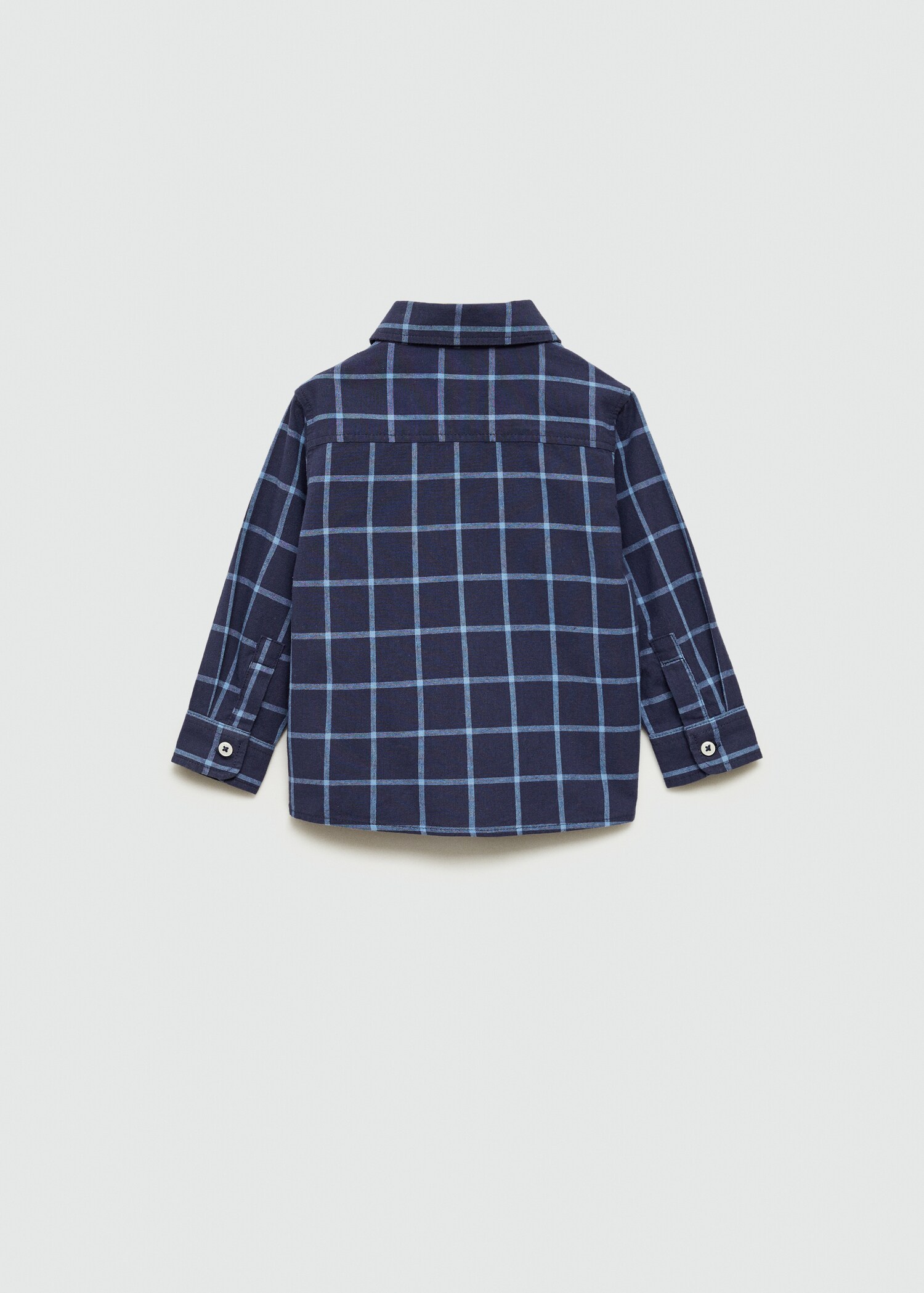Camisa algodón cuadros - Reverso del artículo