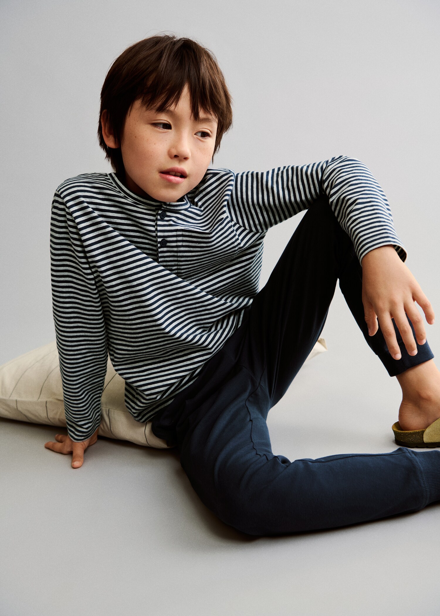 Striped cotton long pyjama - Details of the article 5