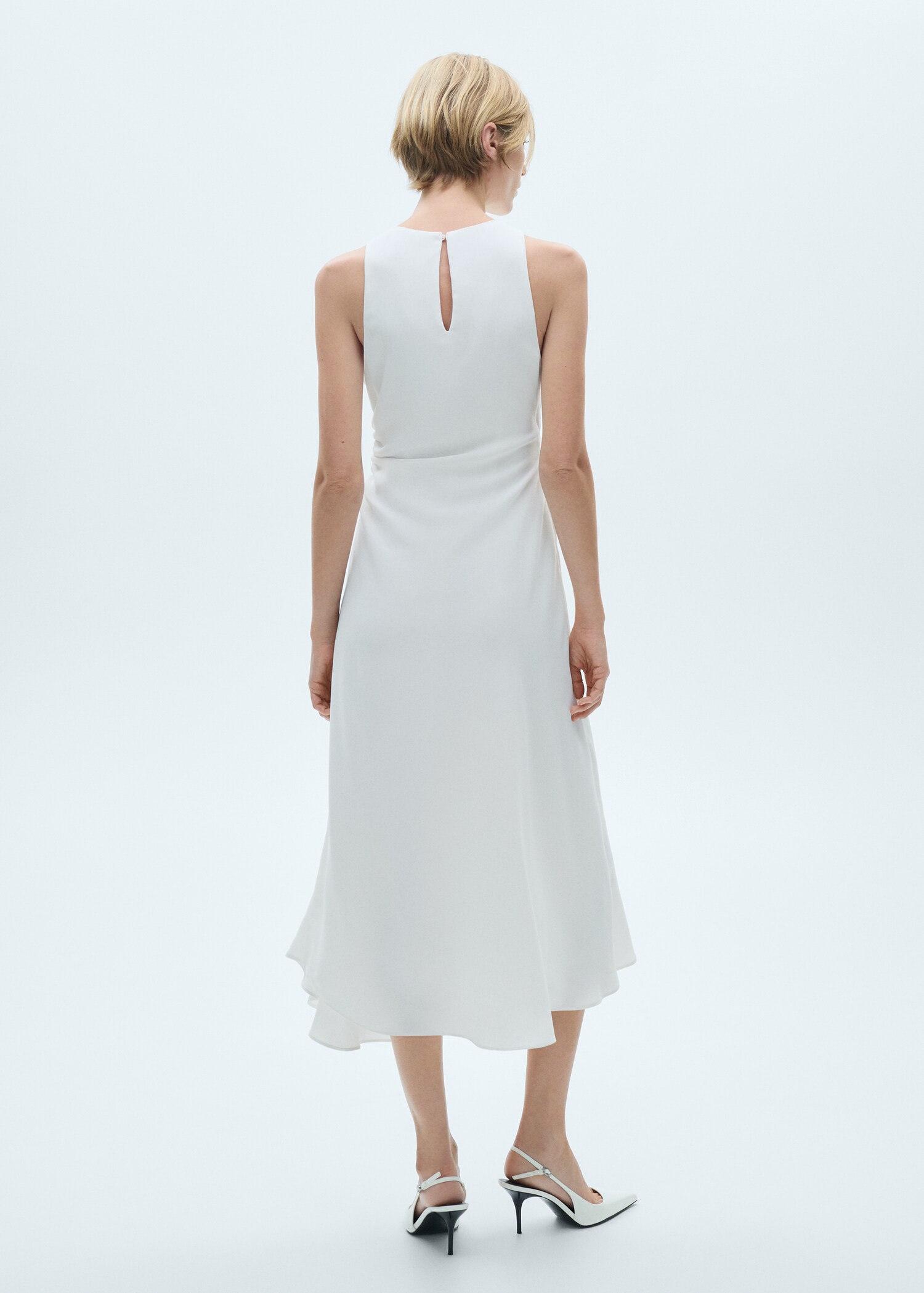 Draped flared dress - Reverse of the article