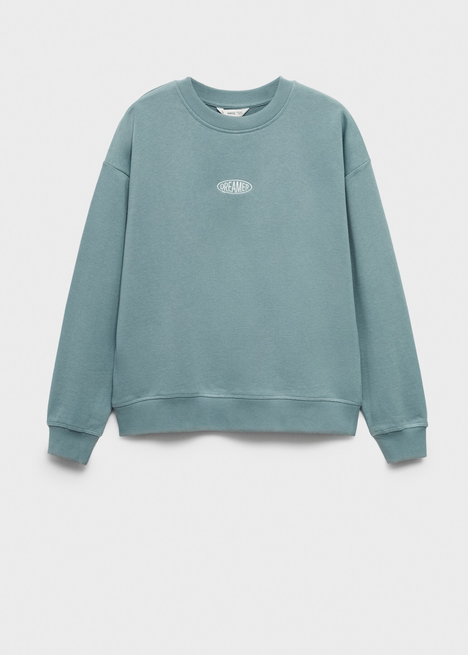 Embroidered message sweatshirt - Article without model