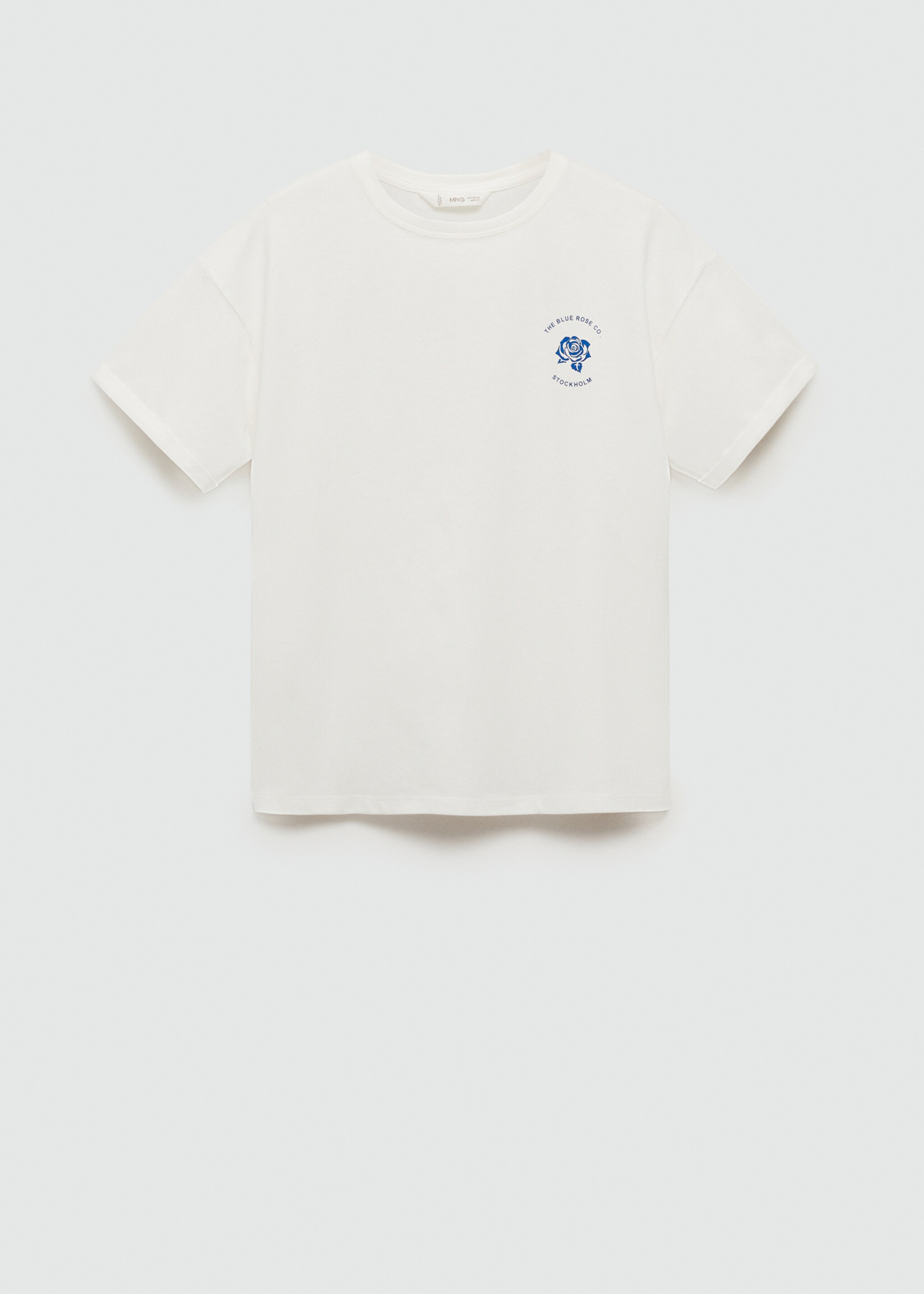T-shirt met print op het achterpand - Artikel zonder model, Gebroken wit. Ref: 77084783-00.