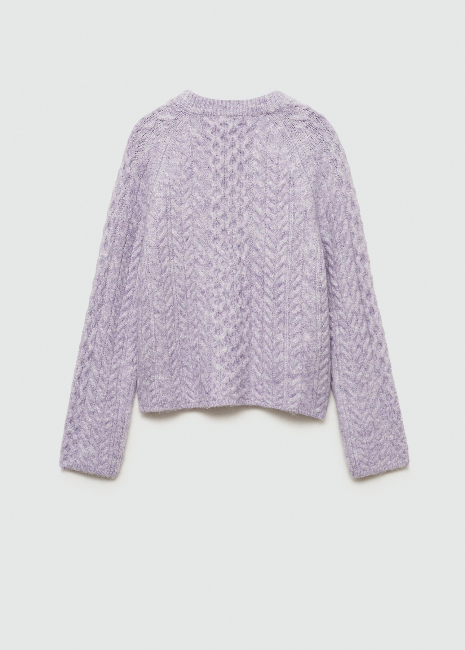 Cardigan mit Zopfmuster - Rückseite des Artikels