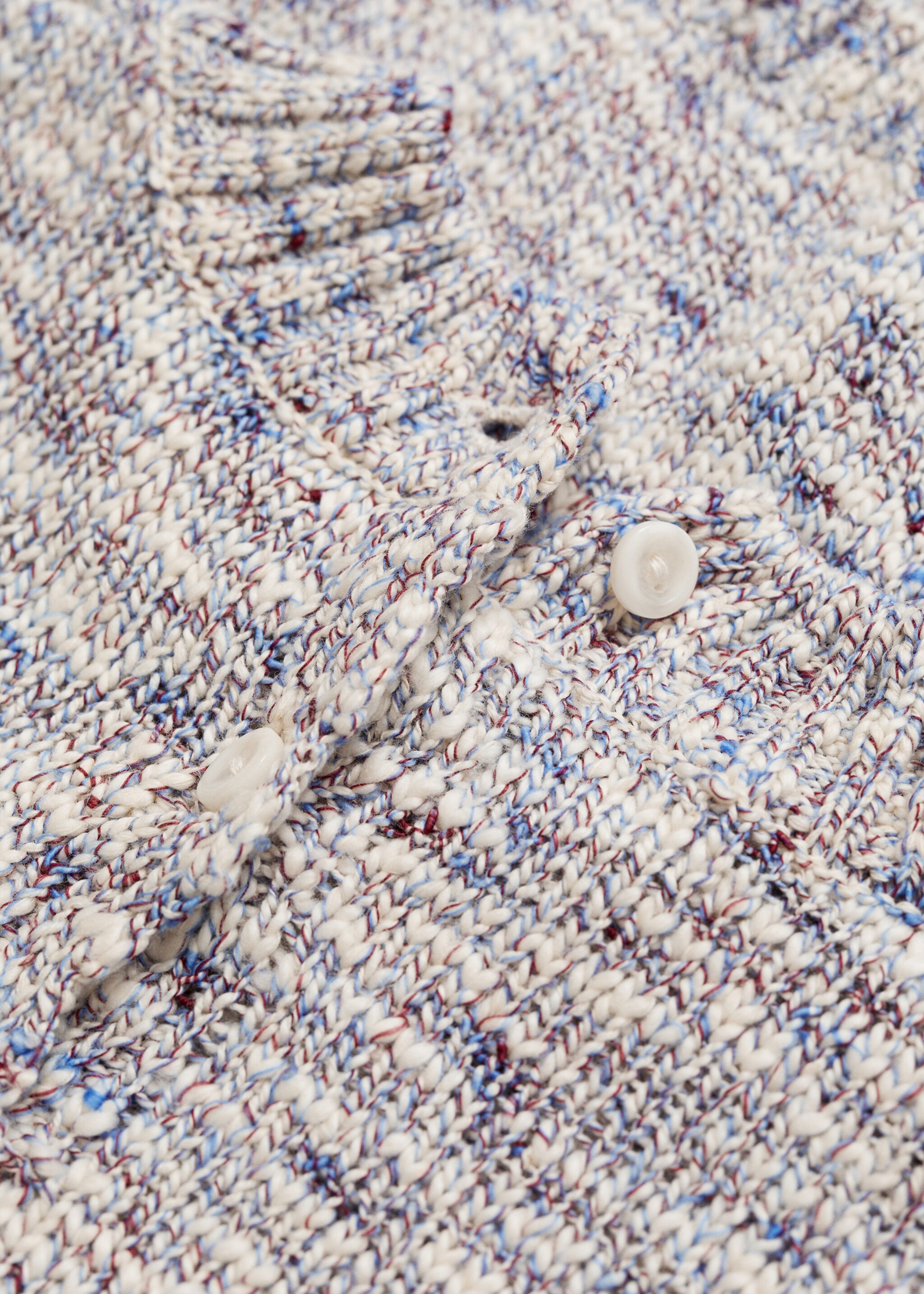 Pull-over combiné maille - Détail de l'article 8, Écru. Ref: 77084793-00.