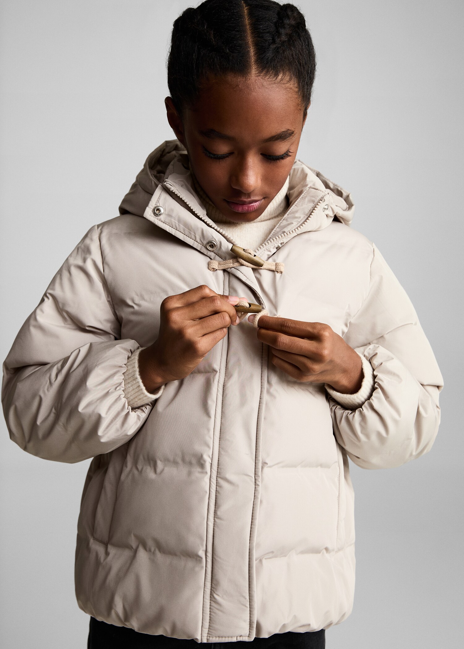 Anorak acolchado capucha - Plano medio