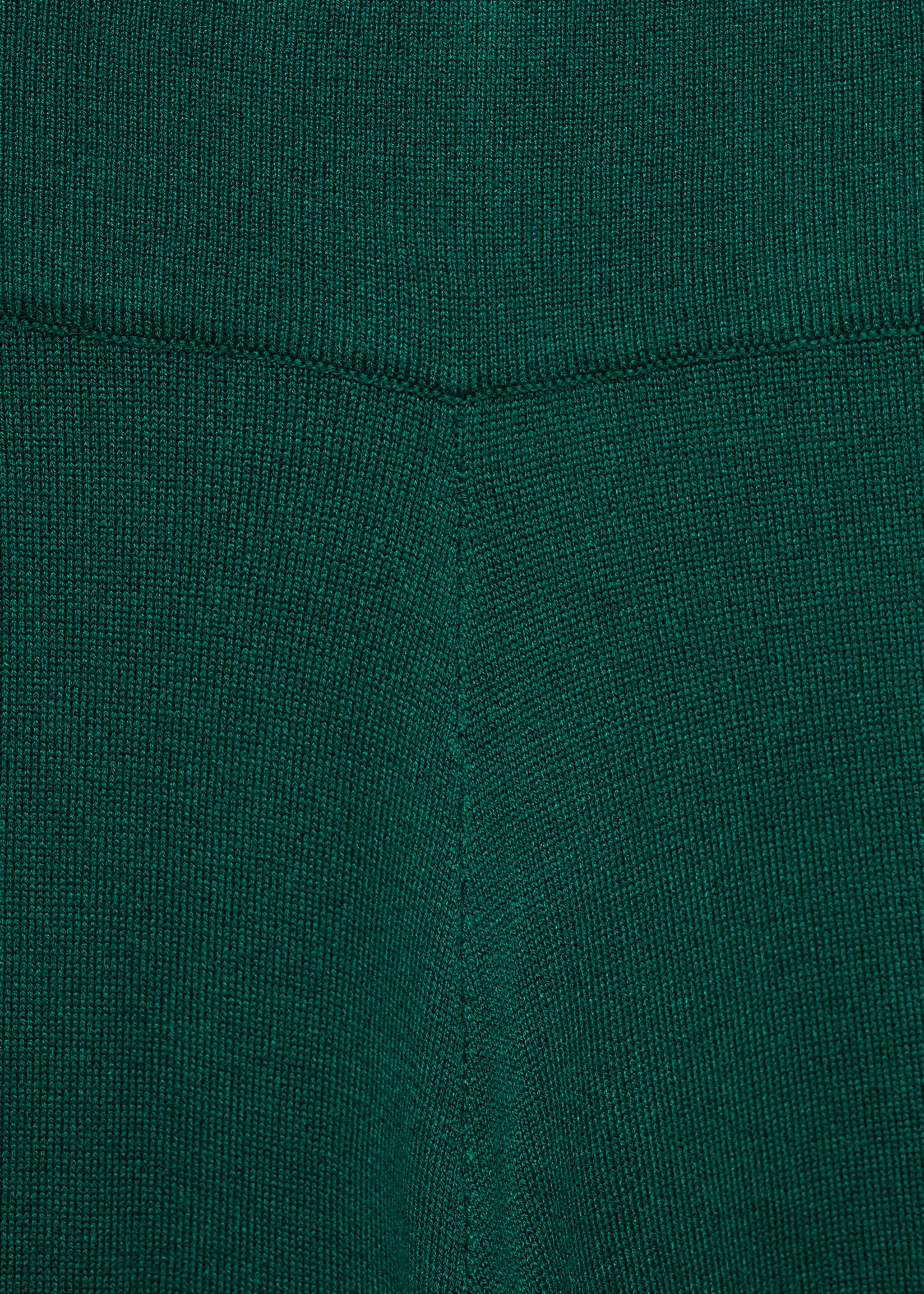 Pantalón punto wideleg - Detalle del artículo 8, Verde oscuro. Ref: 77085148-00.