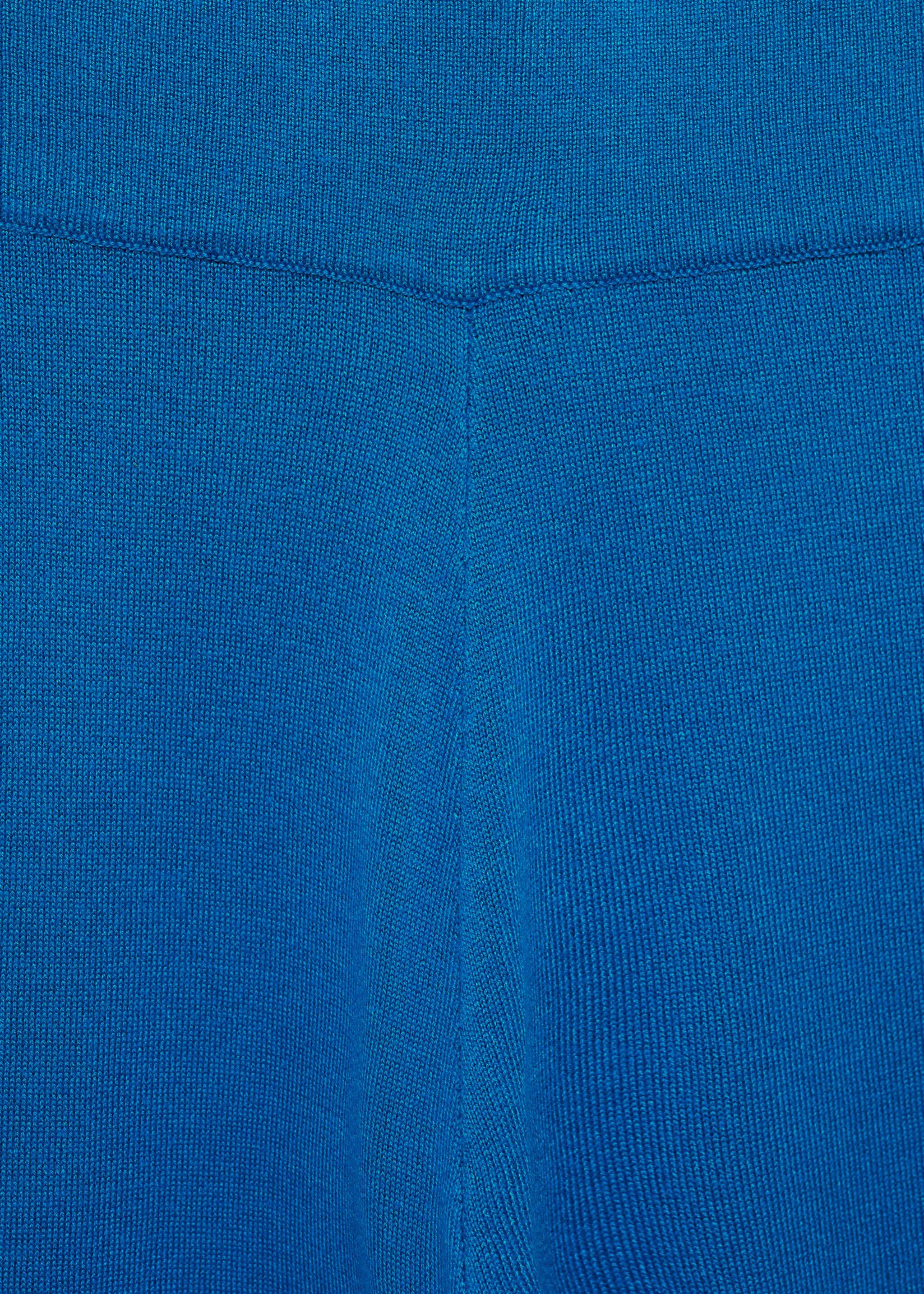 Knitted wide leg trousers - Details of the article 8, Vibrant blue. Ref: 77085148-00.