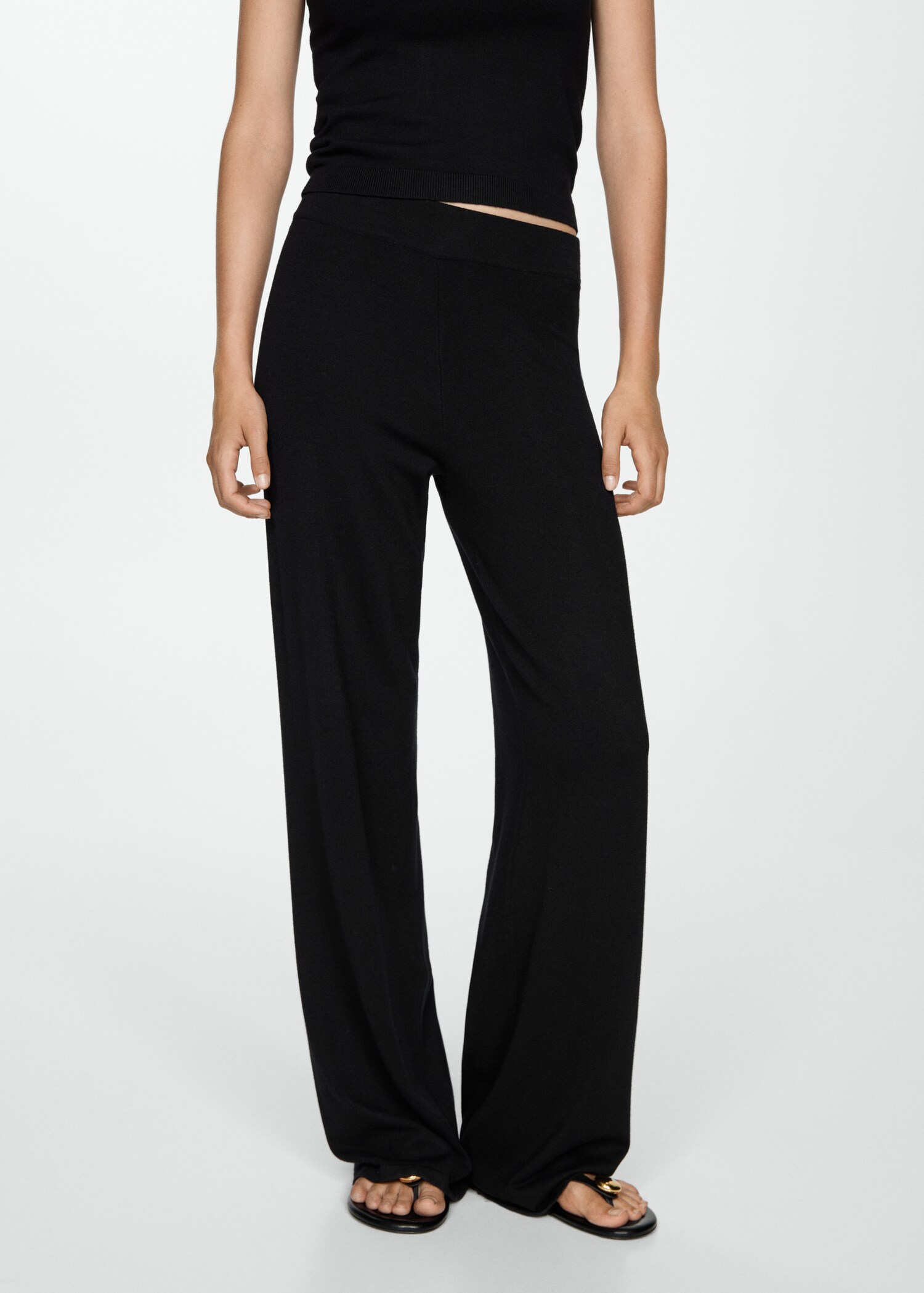 Wideleg-Strickhose - Mittlere Ansicht