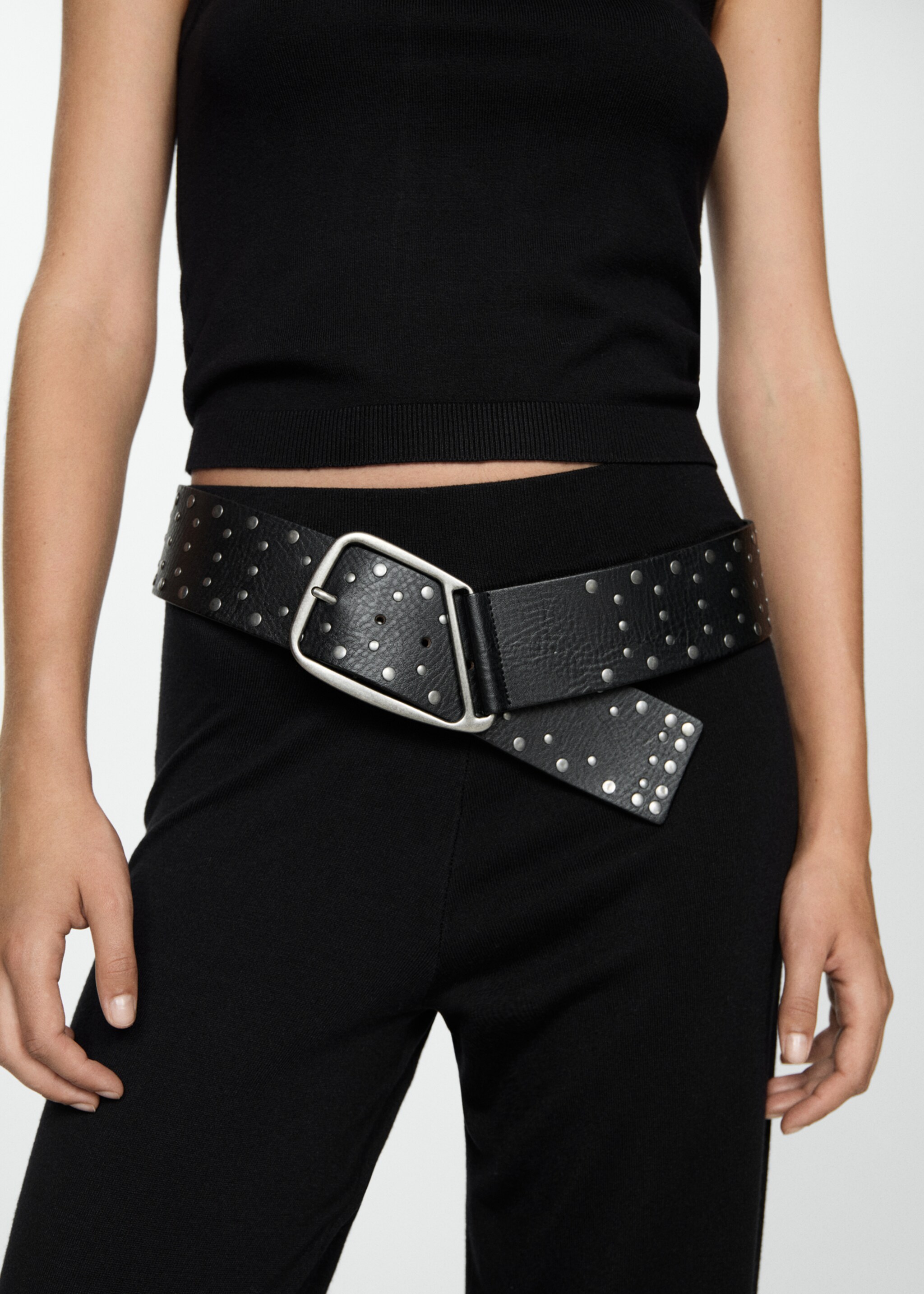 Wideleg-Strickhose - Detail des Artikels 6, Schwarz. Ref: 77085148-00.