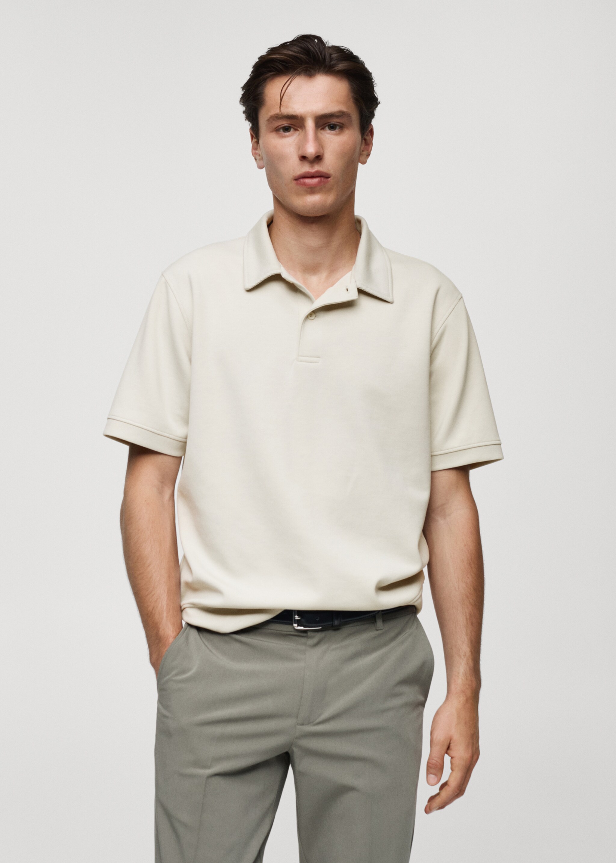 Polo regular fit tejido sudadera - Plano medio