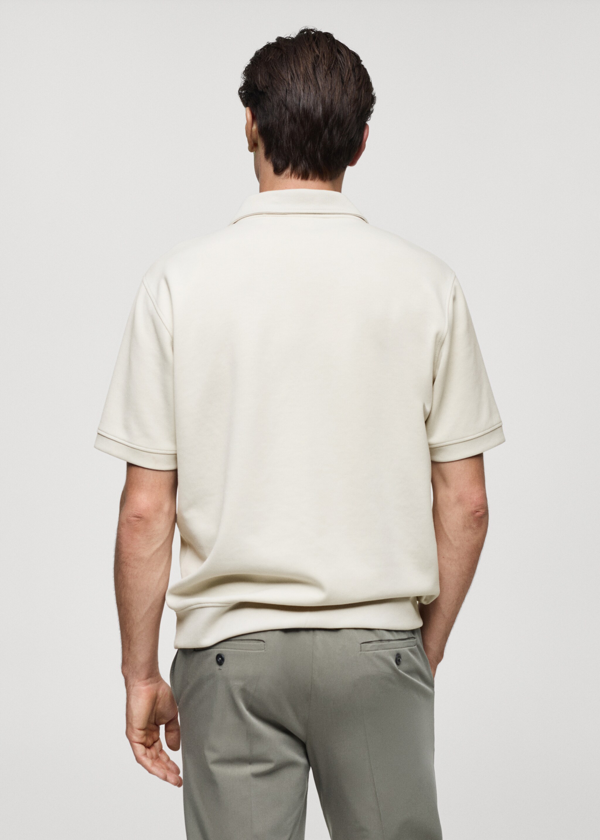 Polo regular fit tejido sudadera - Reverso del artículo