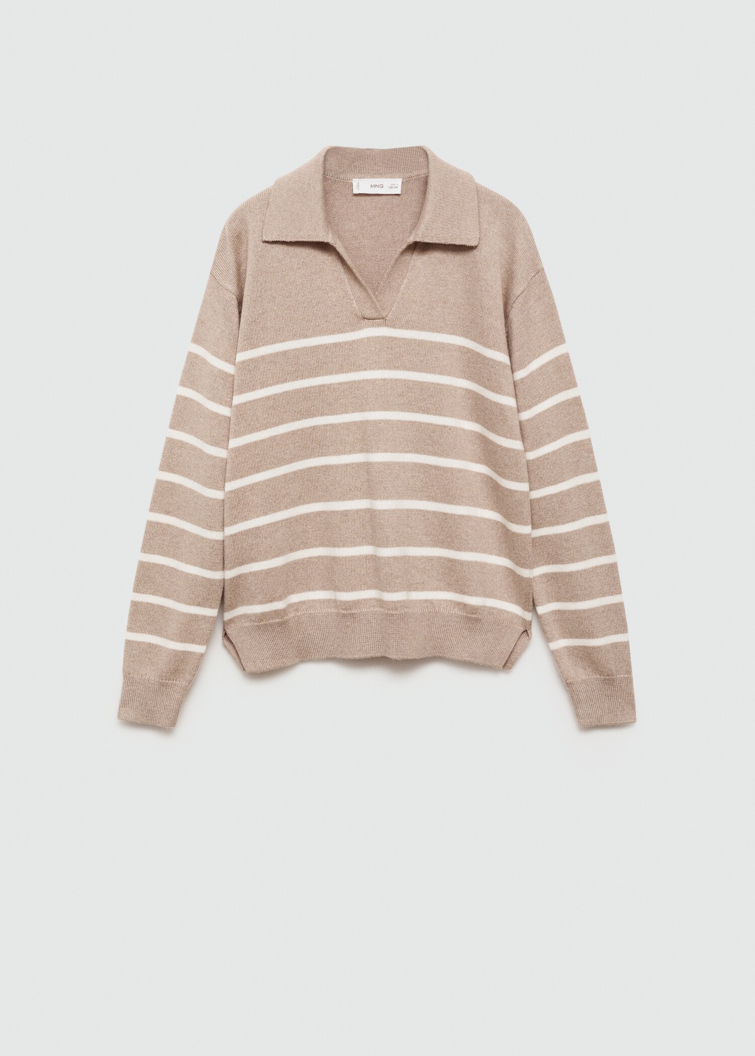 Striped polo-neck sweater - Article without model