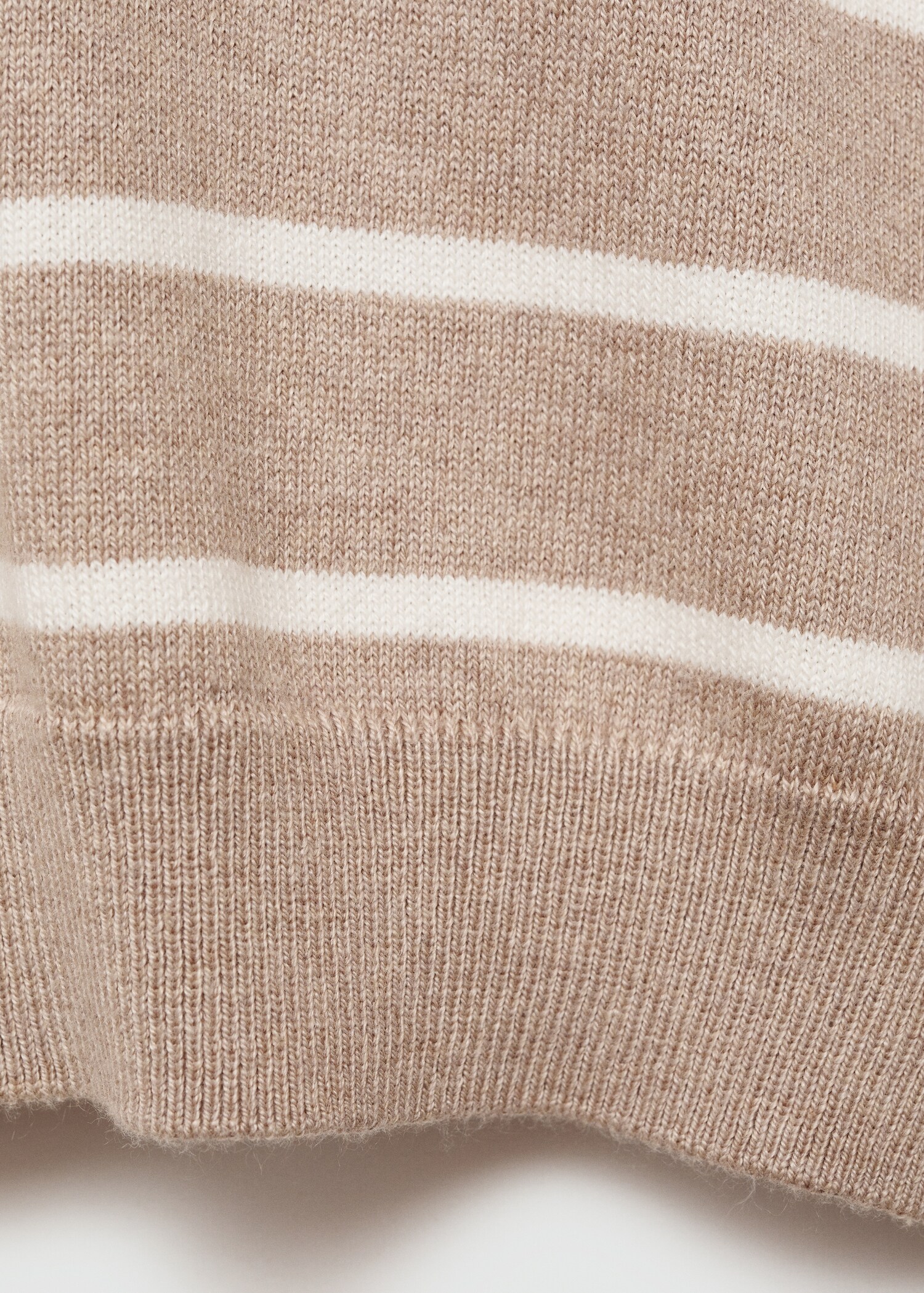 Striped polo-neck sweater - Details of the article 0