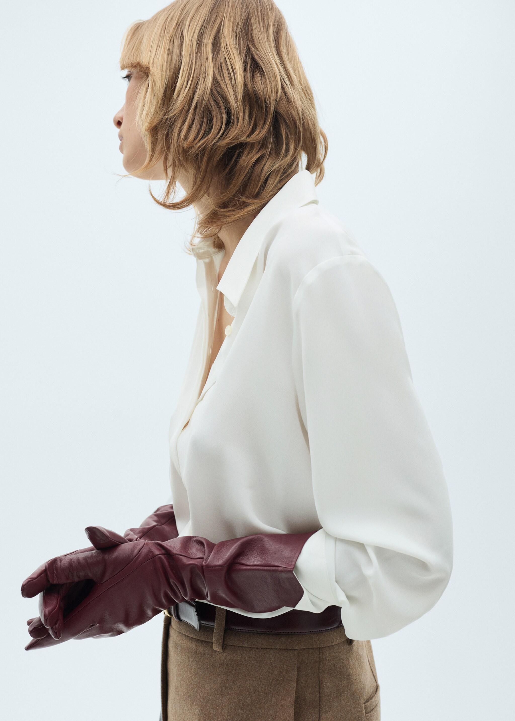 Fluid long-sleeved shirt - Details of the article 1, Off White. Ref: 77085628-00.