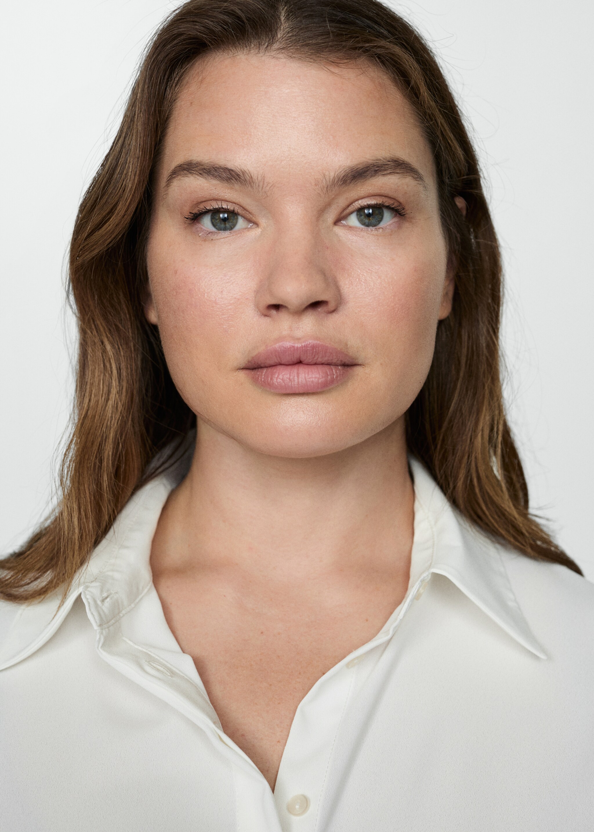 Fluid long-sleeved shirt - Details of the article 4, Off White. Ref: 77085628-00.