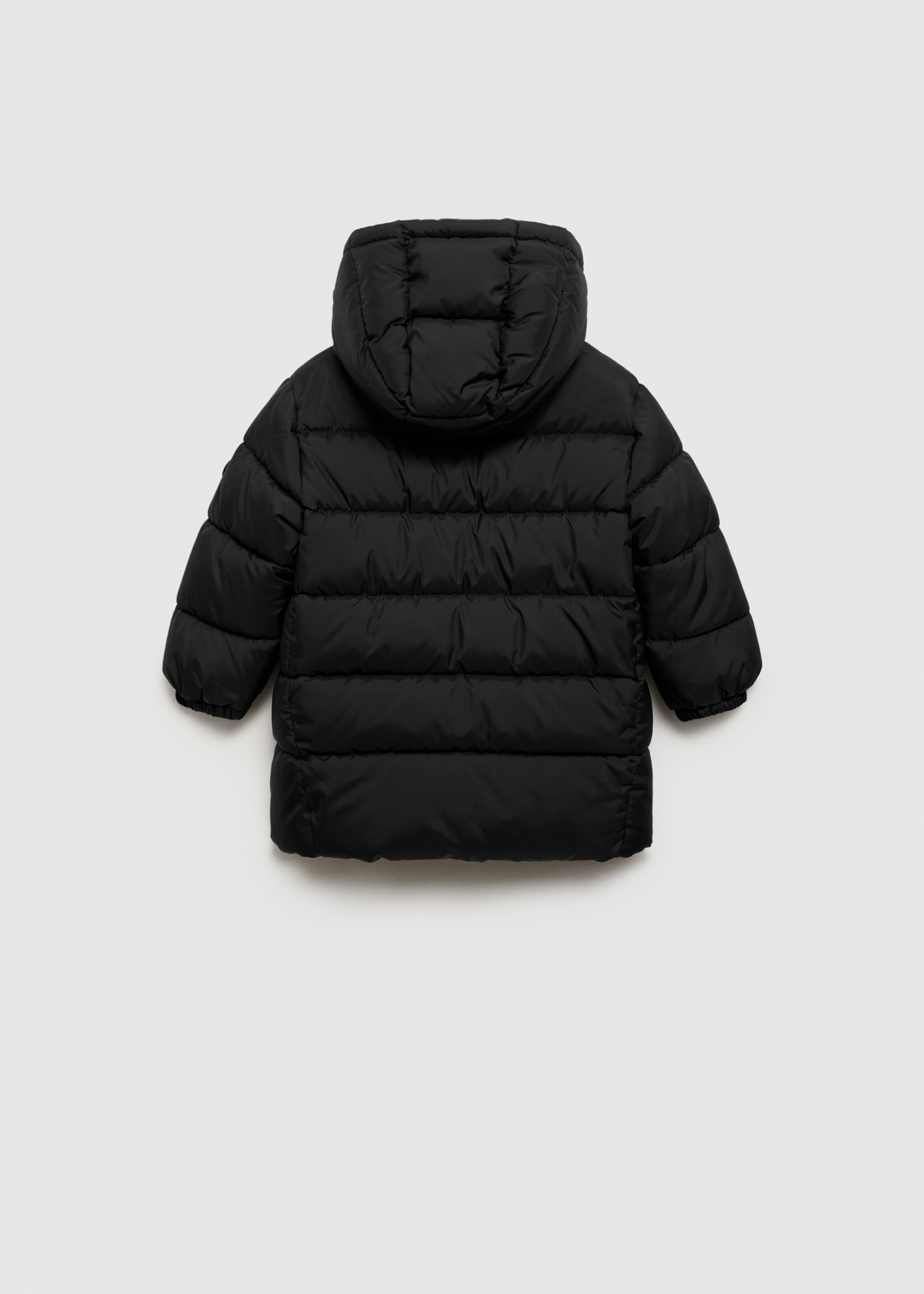 Anorak largo acolchado - Reverso del artículo, Negro. Ref: 77085629-00.